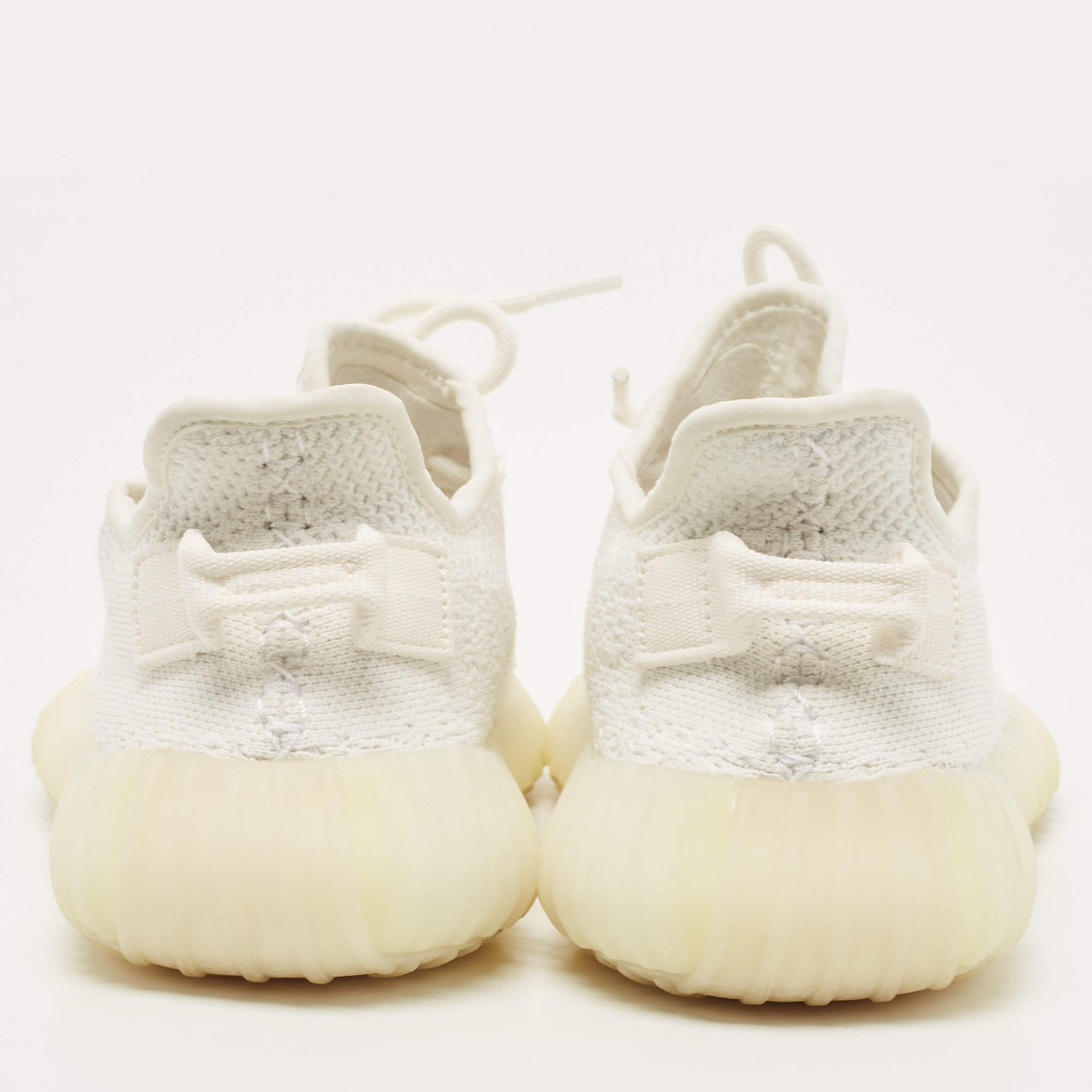 Yeezy x Adidas Off White Knit Fabric Boost 350 V2 Triple White Sneakers  Size 38 2/3 Yeezy x Adidas | The Luxury Closet