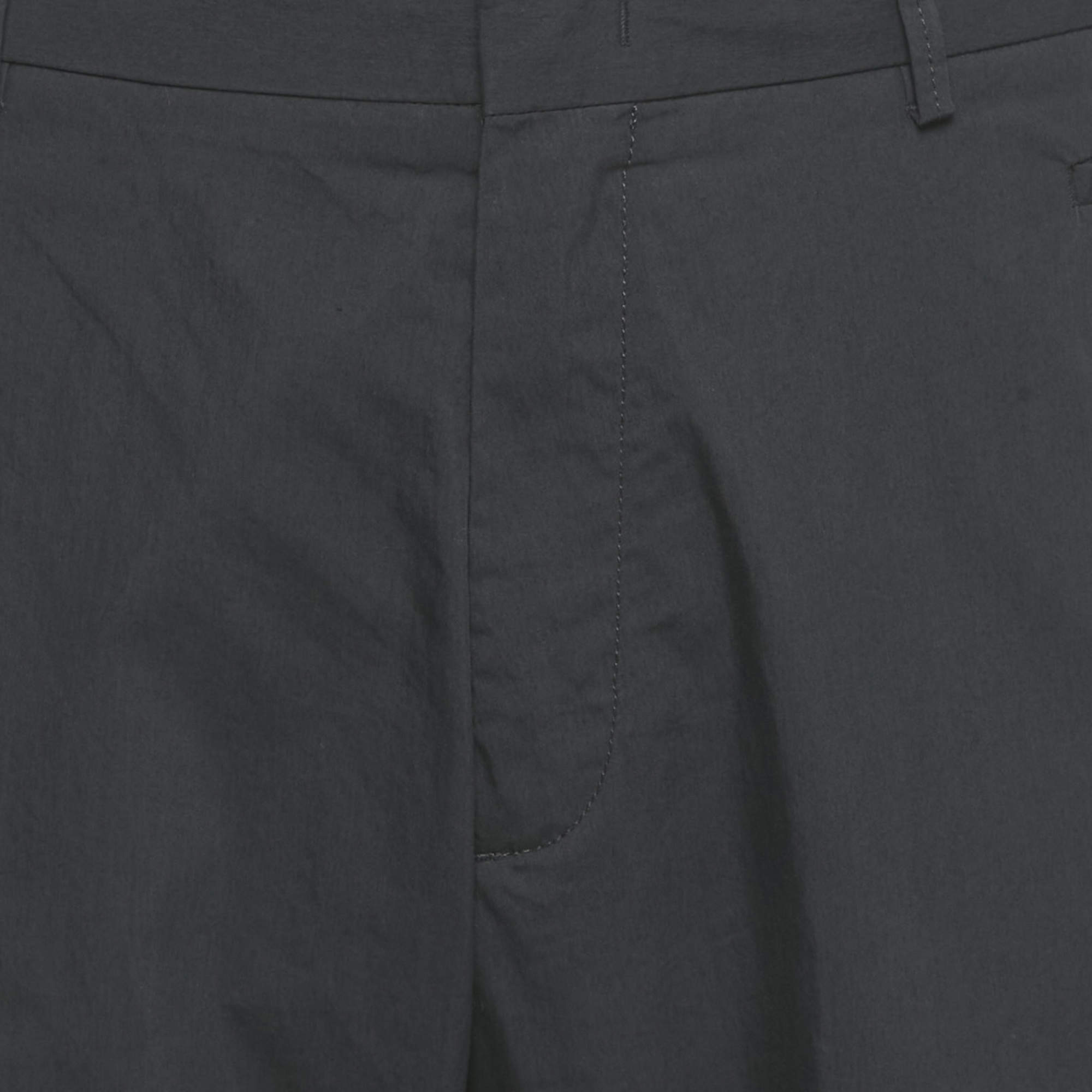 Pre Owned Z Zegna Navy Blue Cotton Blend Straight Fit Trousers 4XL