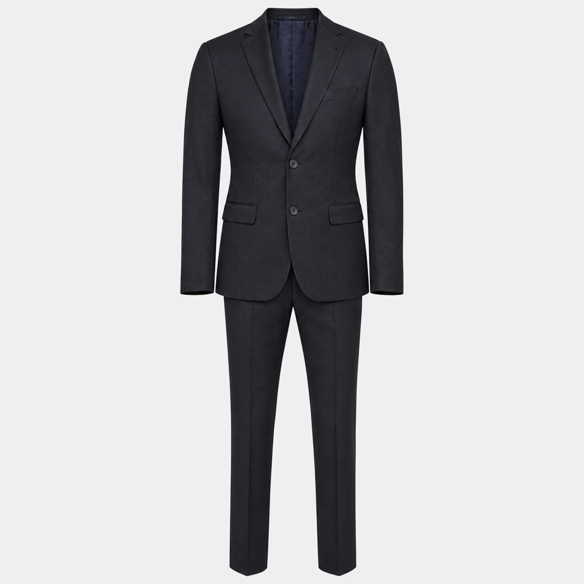 Pre Owned Z Zegna Navy Blue Stripe Wool Blend Single Breasted Suit M