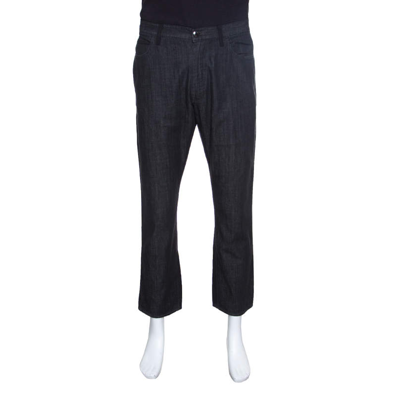 Z Zegna Black Denim Straight Fit Jeans XL