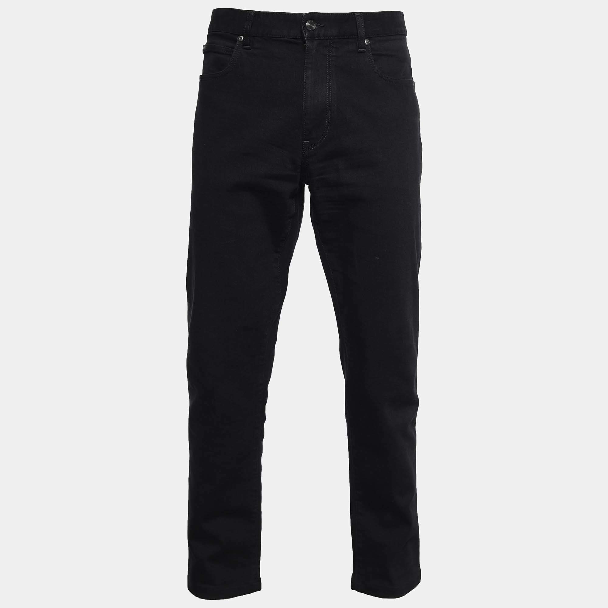 Z Zegna Black Denim Slim Fit Jeans XL