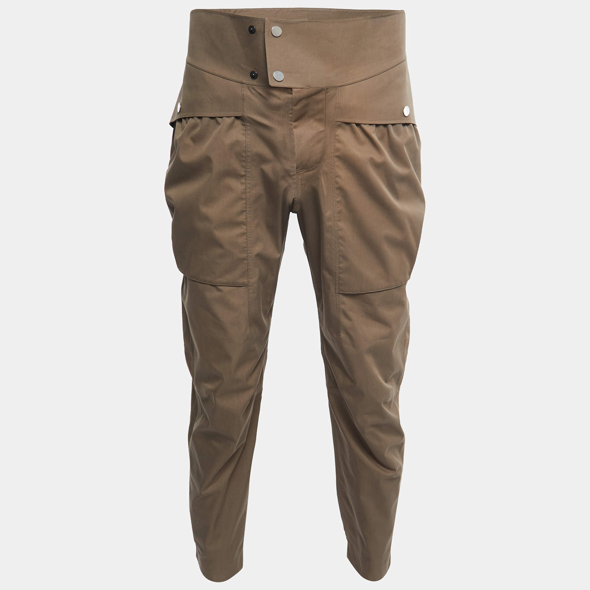 Z Zegna Khaki Brown Gabardine Cargo Pants XS