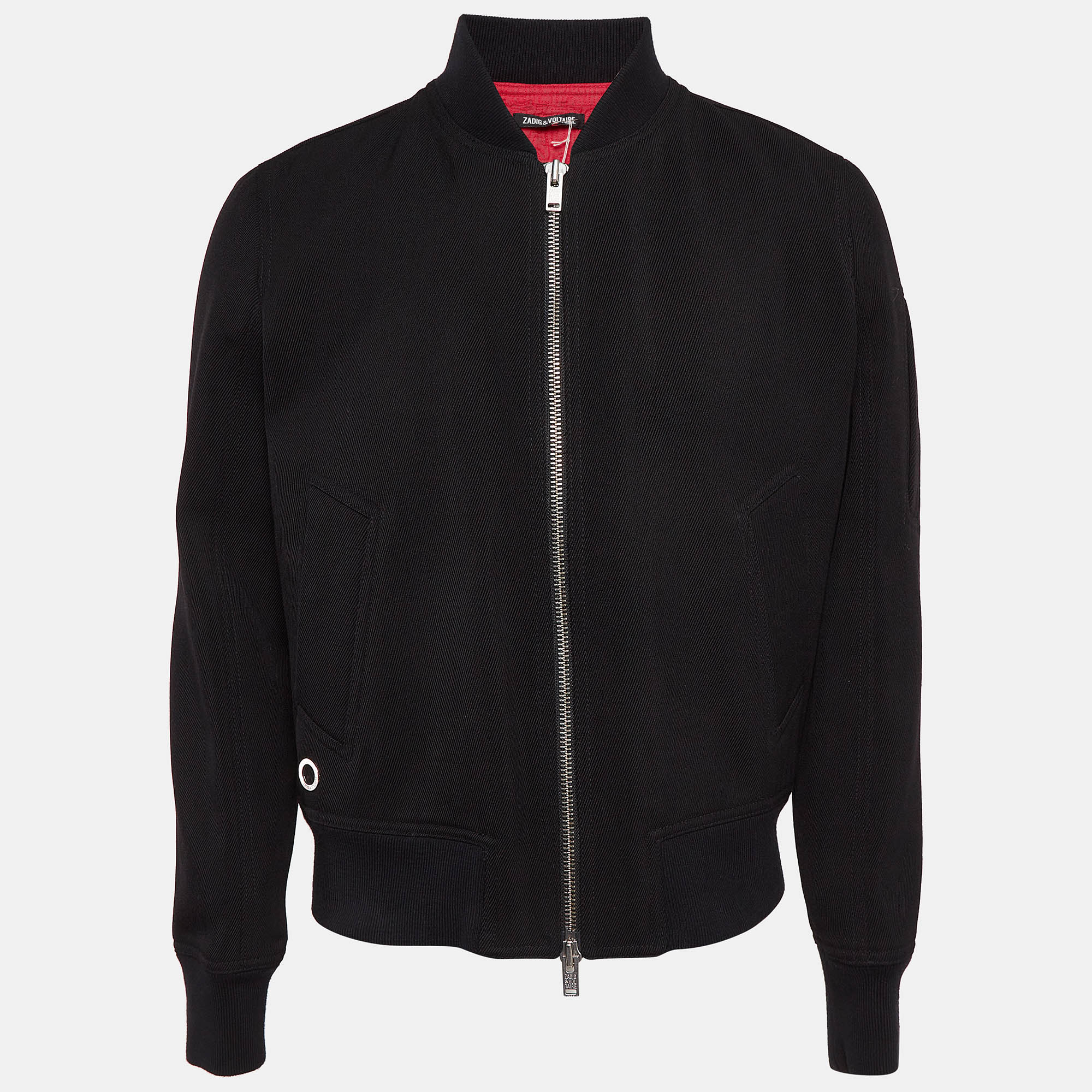 Zadig & Voltaire Black Wool Blend Bradley Jacket L