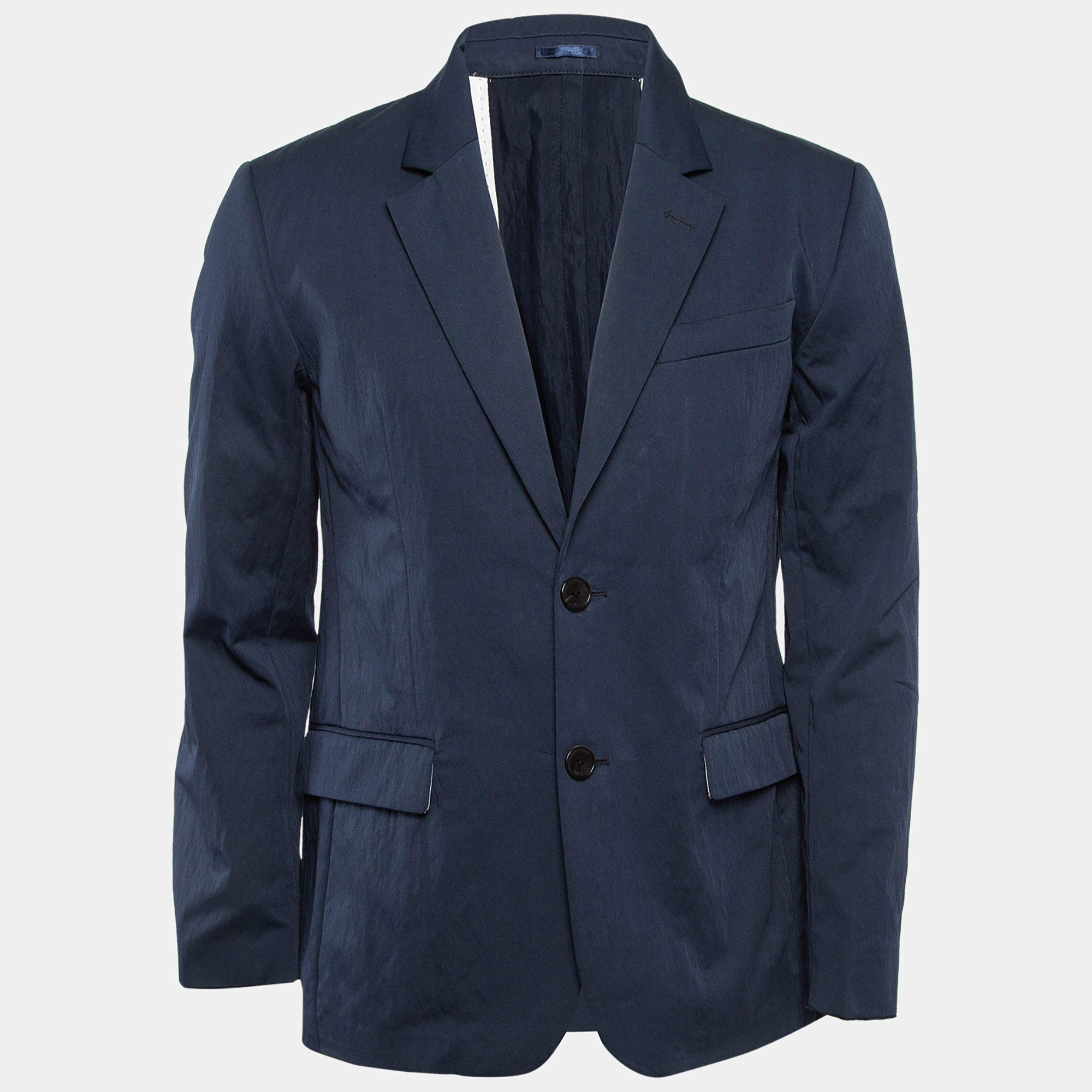Zadig & Voltaire Navy Blue Cotton Blend Single Breasted Venice Blazer M