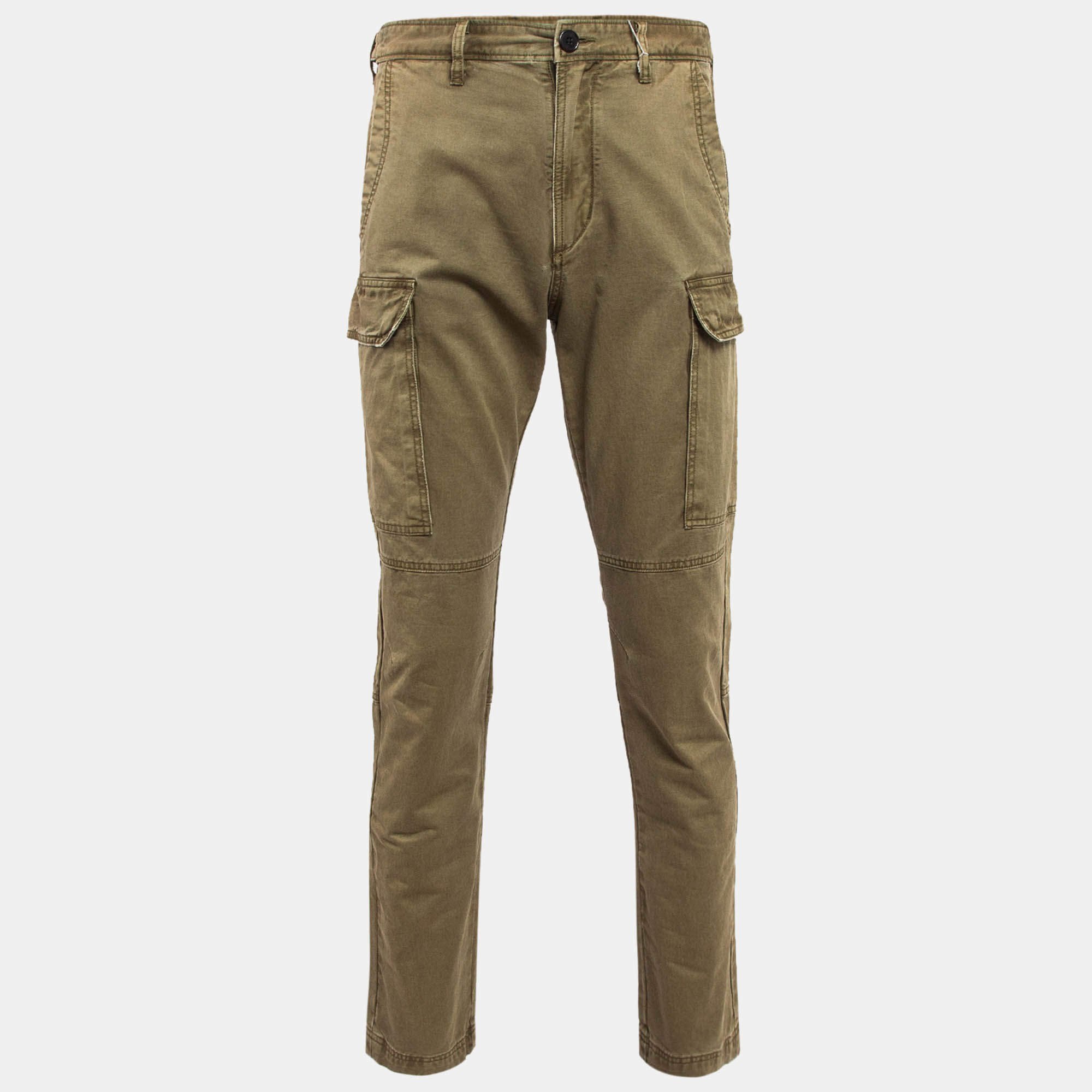 Zadig & Voltaire Green Faded Cotton Pargo Cargo Pants S