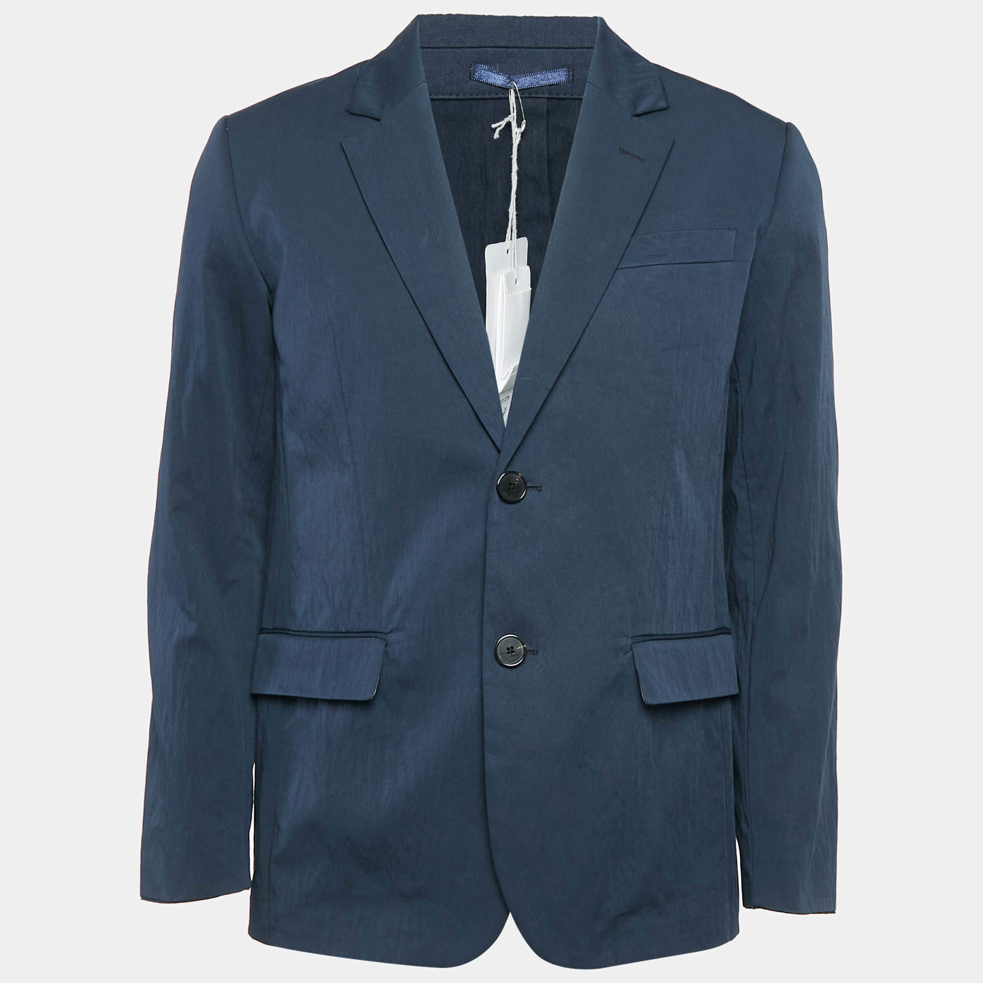 Zadig & Voltaire Navy Blue Cotton Blend Single Breasted Venice Blazer M