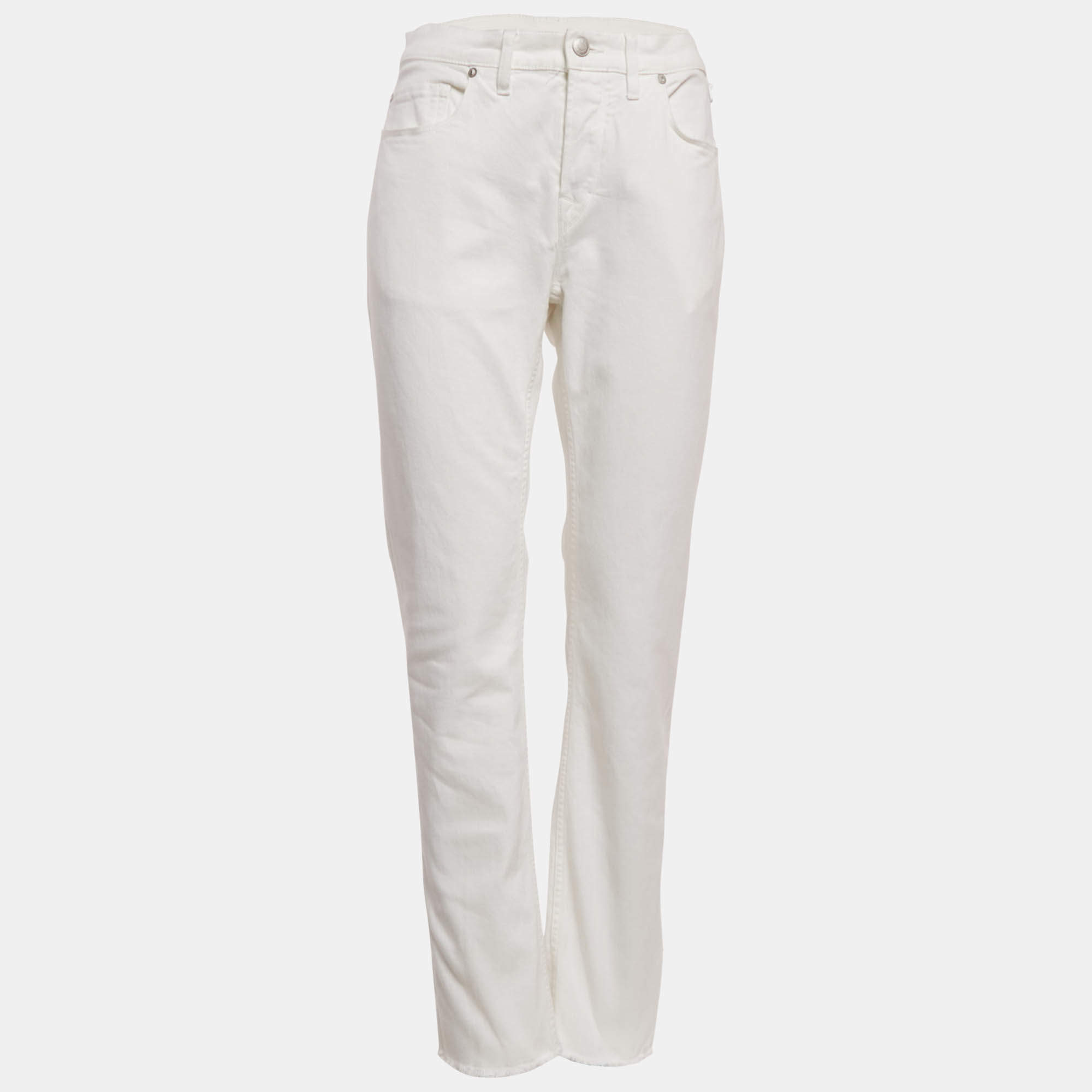 Zadig & Voltaire White Denim David Crop Jeans M Waist 32"