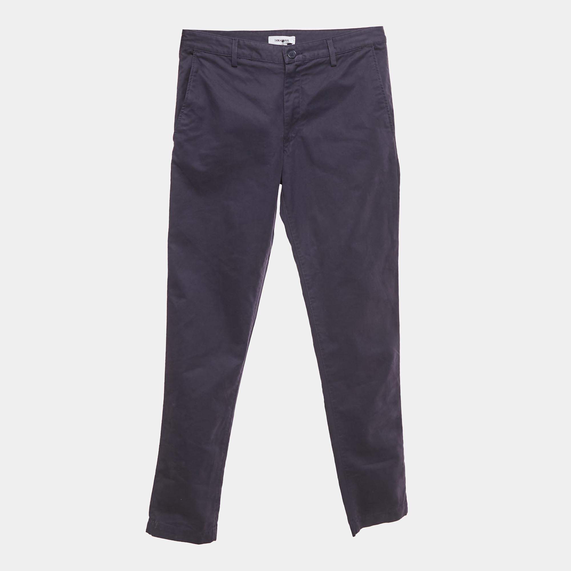 Pre Owned Zadig & Voltaire Blue Cotton Patrick Chino Trousers M