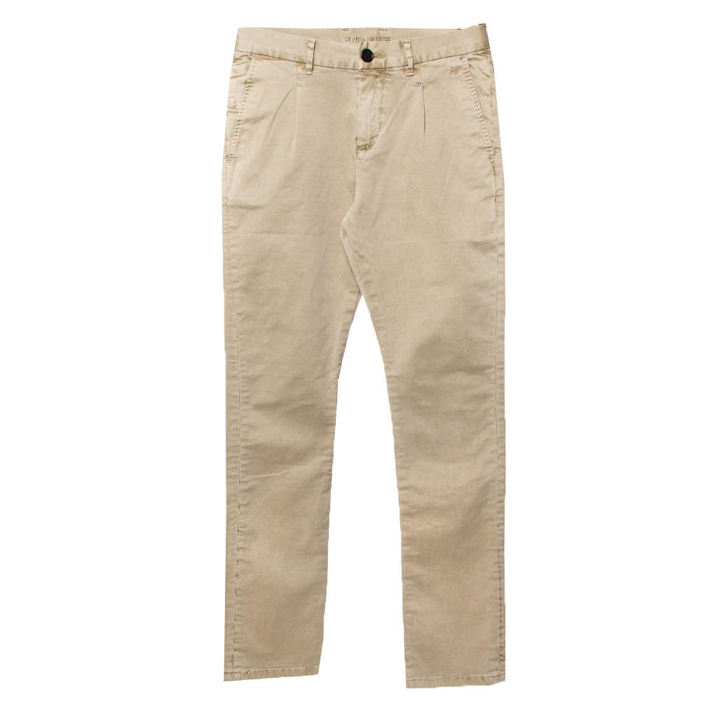 Pre Owned Zadig and Voltaire Beige Stretch Cotton Pomeriggio Trousers S