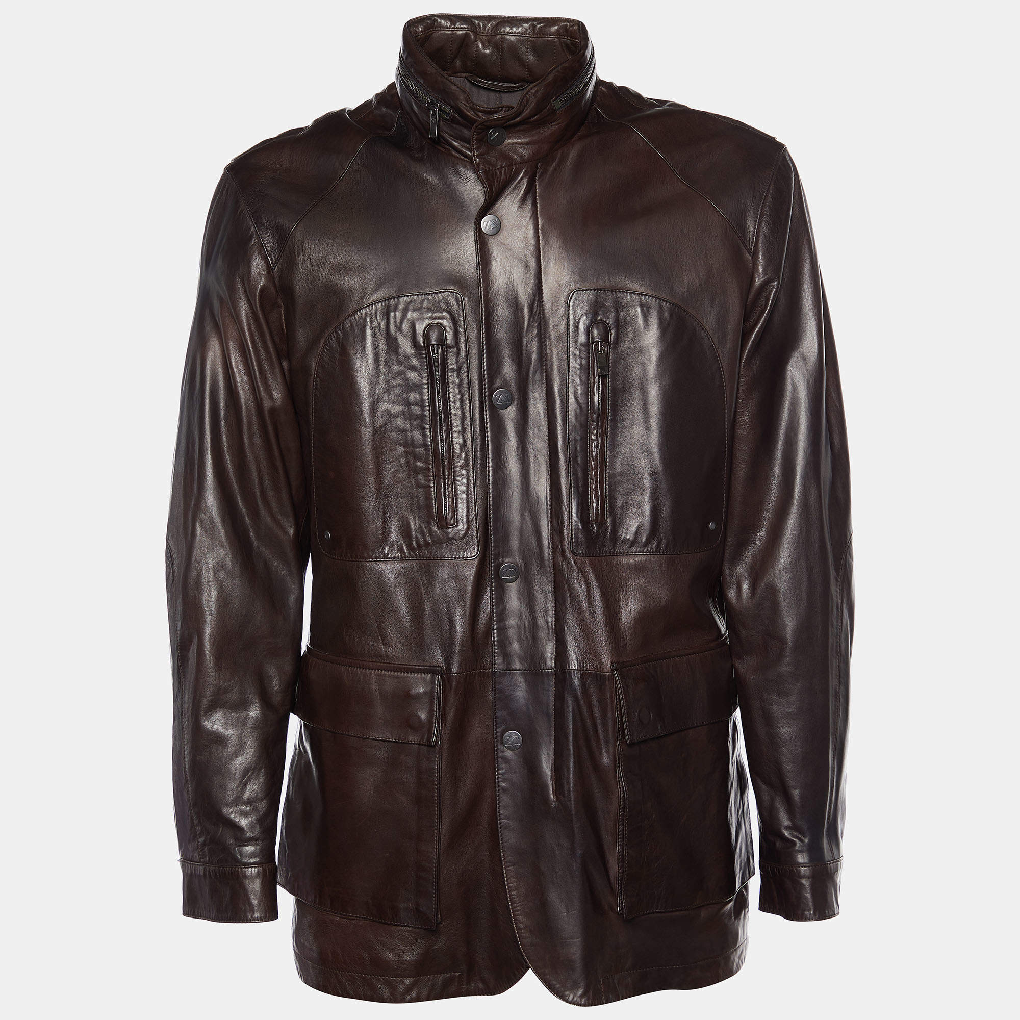 Zegna sport store leather jacket