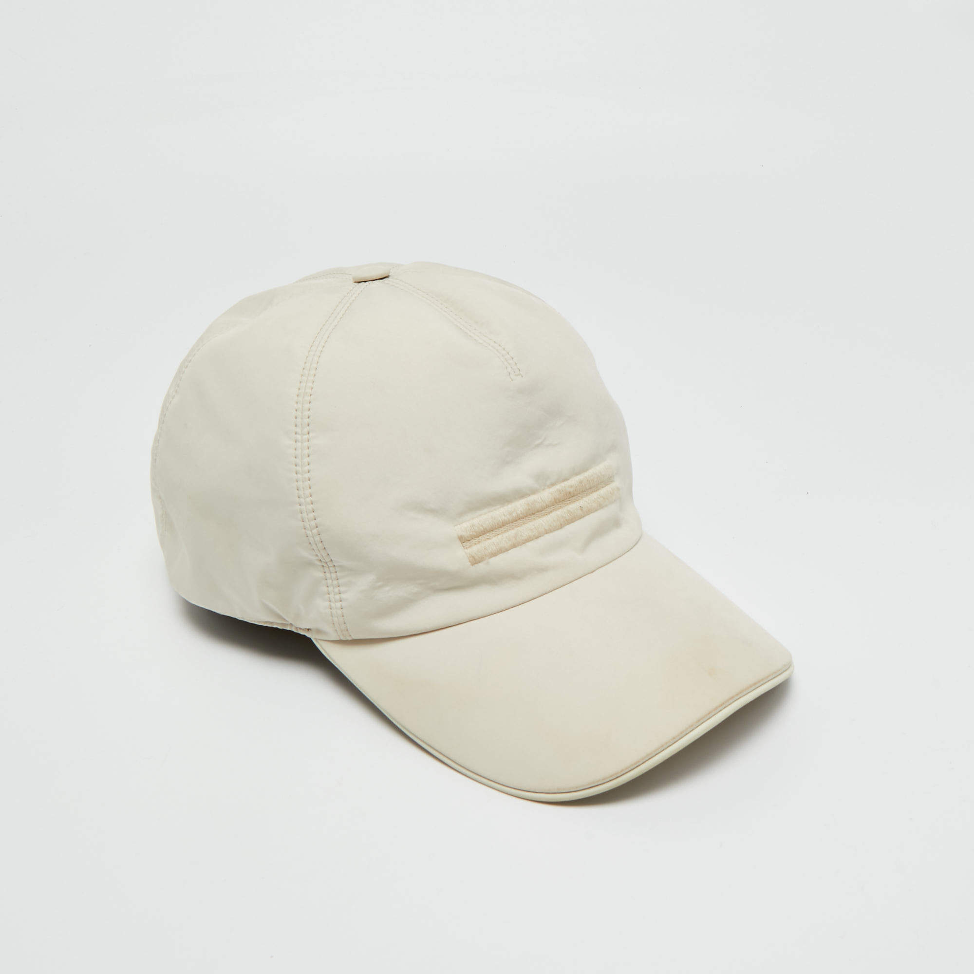 Pre Owned Zegna Beige Synthetic Baseball Cap XL