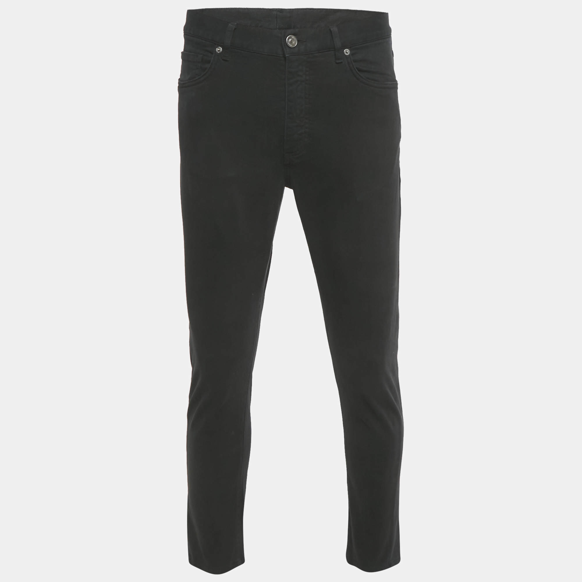 مملوكة مسبقًا Zegna Black Cotton Slim Fit Jeans M/Waist 30"
