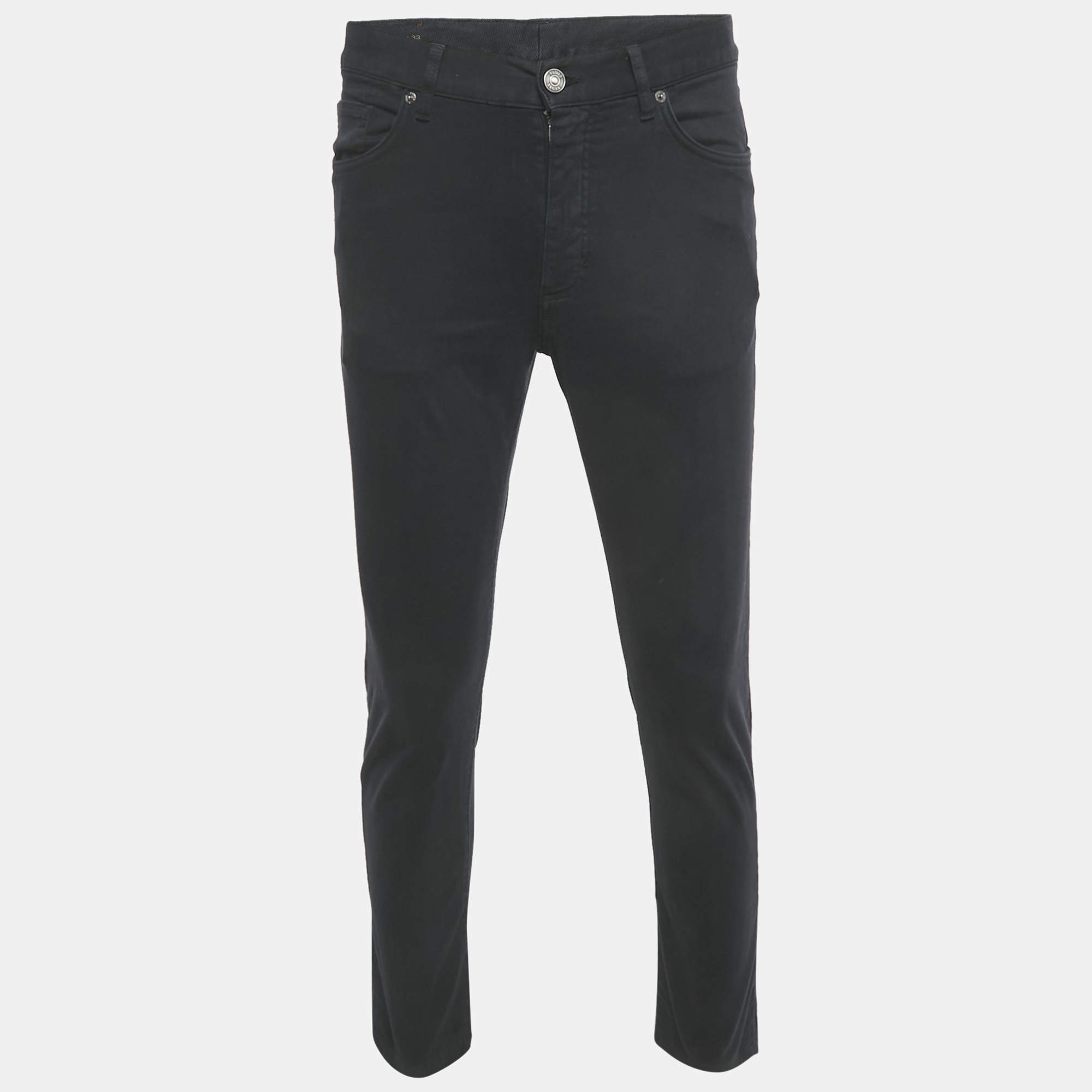 مملوكة مسبقًا Zegna Navy Blue Gabardine Slim Fit Jeans M/Waist 31"