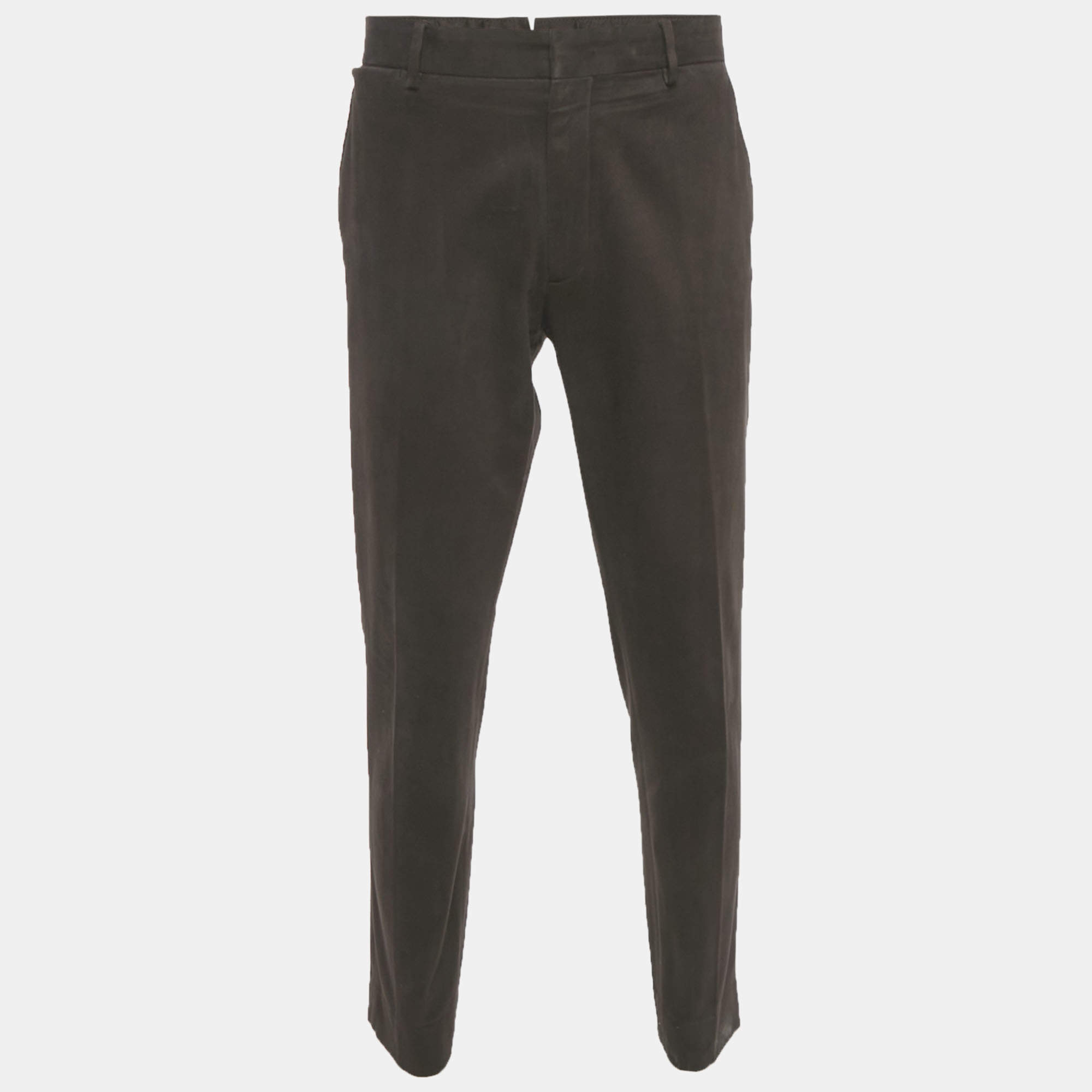 Pre Owned بنطلون زينيا دينم بني تشينوس قصة تشينوس مقاس كبير جدًا - إكس لارج مقاس 36"