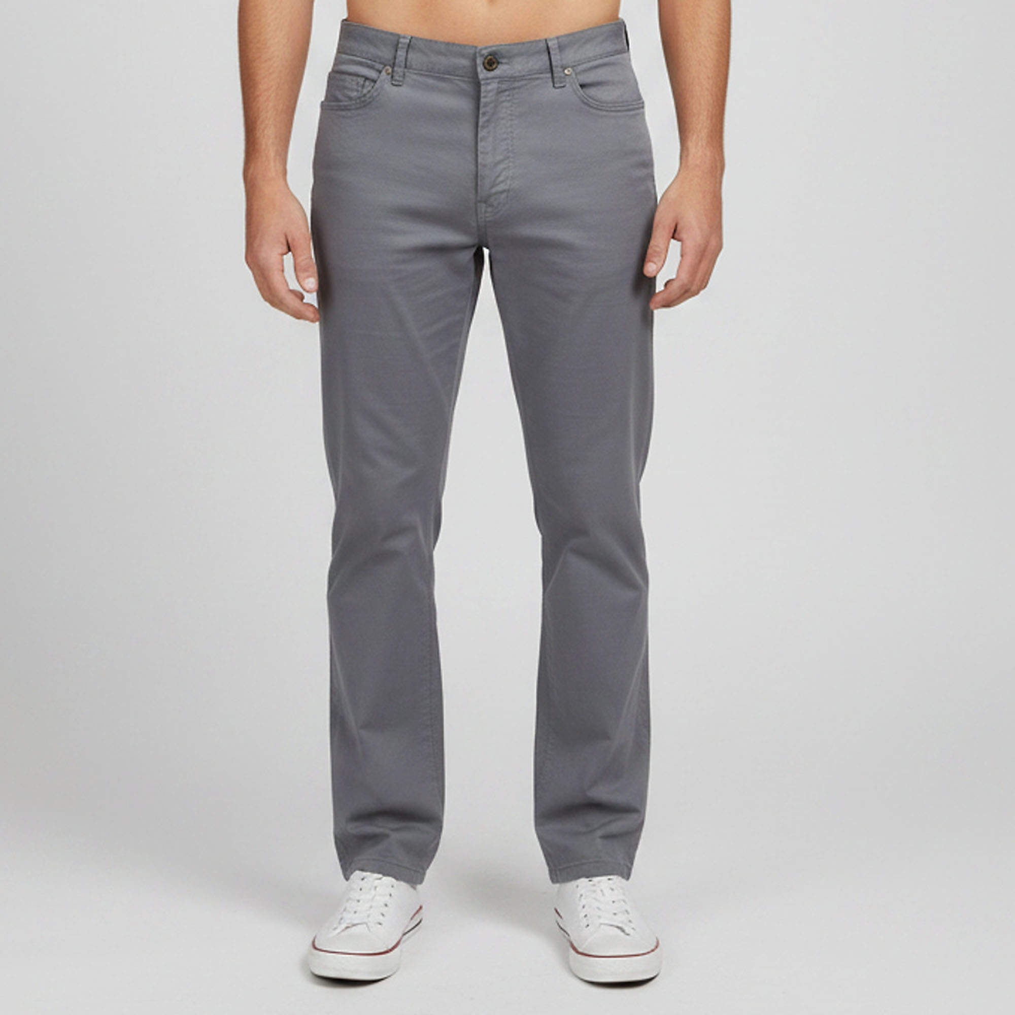 Pre Owned Zegna Grey Denim Straight Fit Jeans XL / Waist 39"