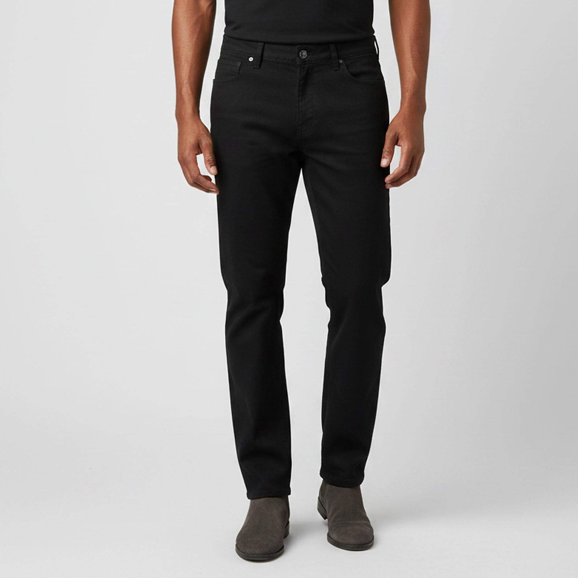 Pre Owned Zegna Black Stretch Cotton Slim-Fit City Jeans XL/Waist 38"