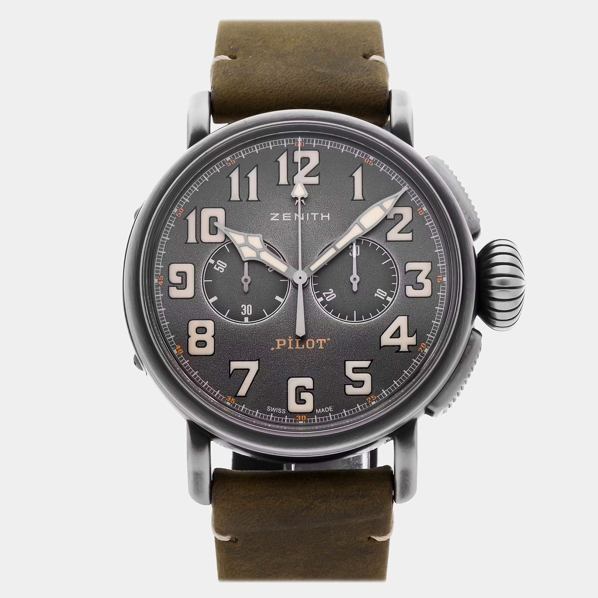 Zenith Pilot Type 20 Chronograph Ton Up 11.2430.4069/21.C773 Automatic Men's Wristwatch 