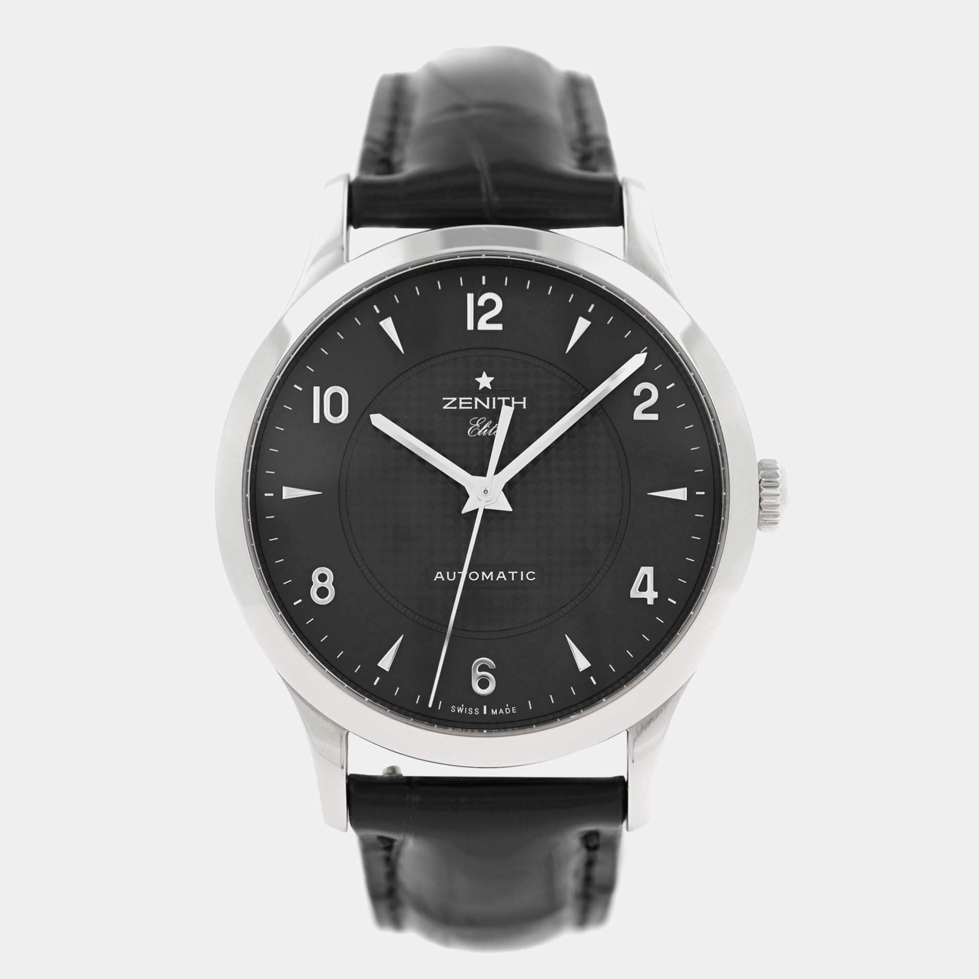 Pre Owned Zenith Class Elite 03.1125.679 Automatic Stainless Steel Men's Wristwatch 37mm