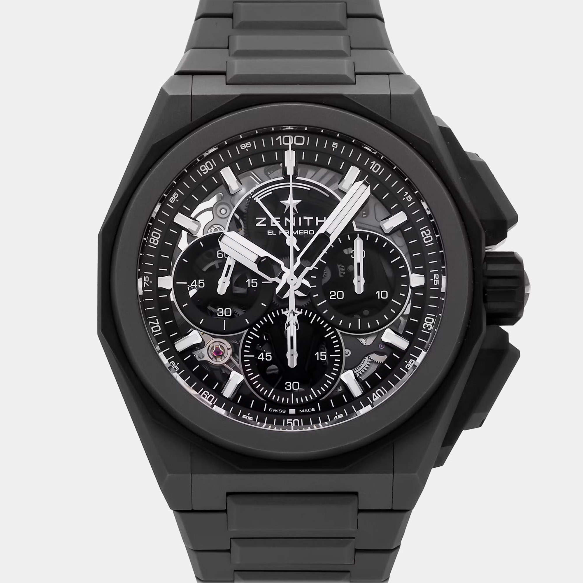 Pre Owned Zenith Defy Extreme 97.9100.9004/02.I001 Black Titanium Automatic Men's Wristwatch 45mm