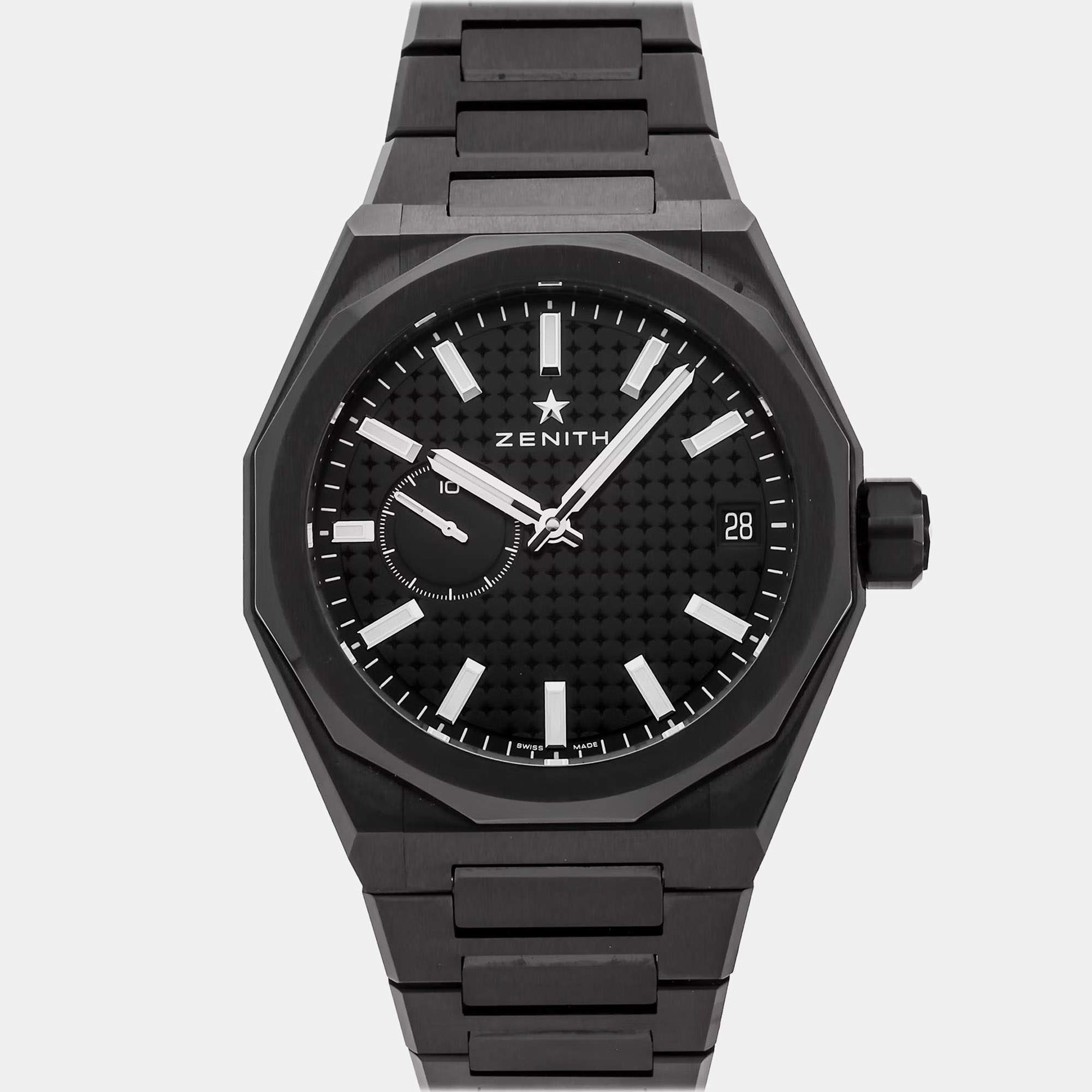 مملوكة مسبقًا Zenith Defy Skyline 49.9300.3620/21.I001 Black Ceramic Automatic Men's Watches 41mm
