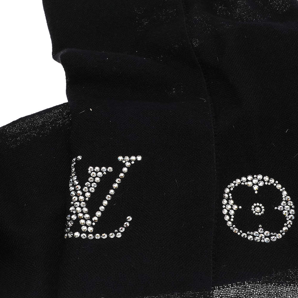 Louis Vuitton Black Swarovski Crystal Monte Carlo Cashmere Stole Louis  Vuitton | The Luxury Closet