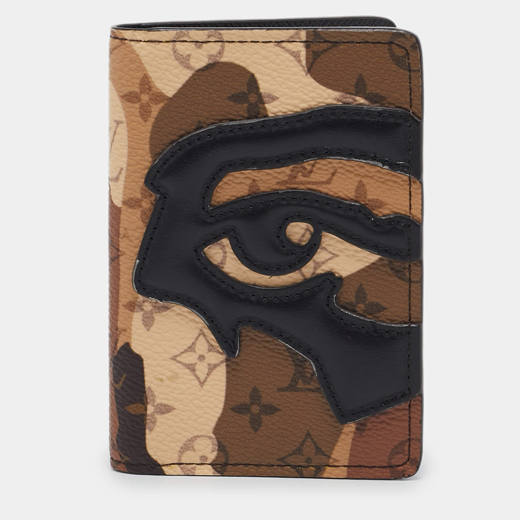 Pre Owned Louis Vuitton x KidSuper Monogram Portrait Canvas Pocket Organizer