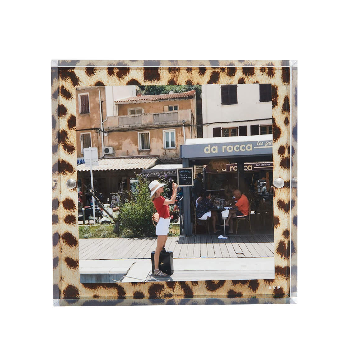 Alexandra von Furstenberg Leopard Print Snap Picture Frame 5"x5"