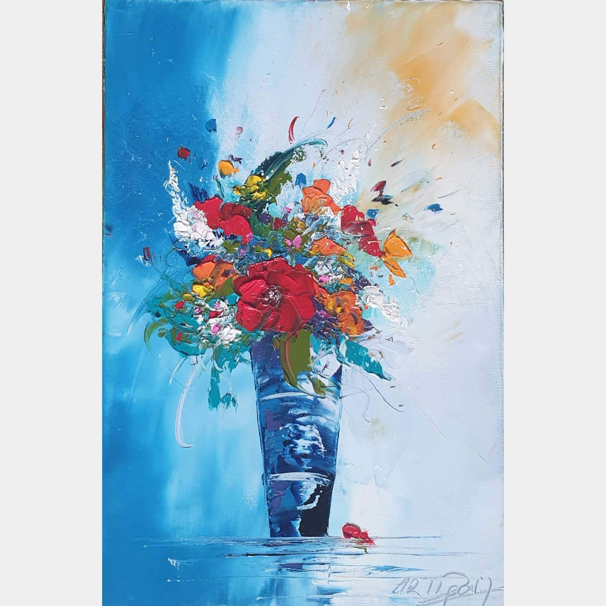 Le Vase Bleu By Artize, France,2020 (41 X 27)