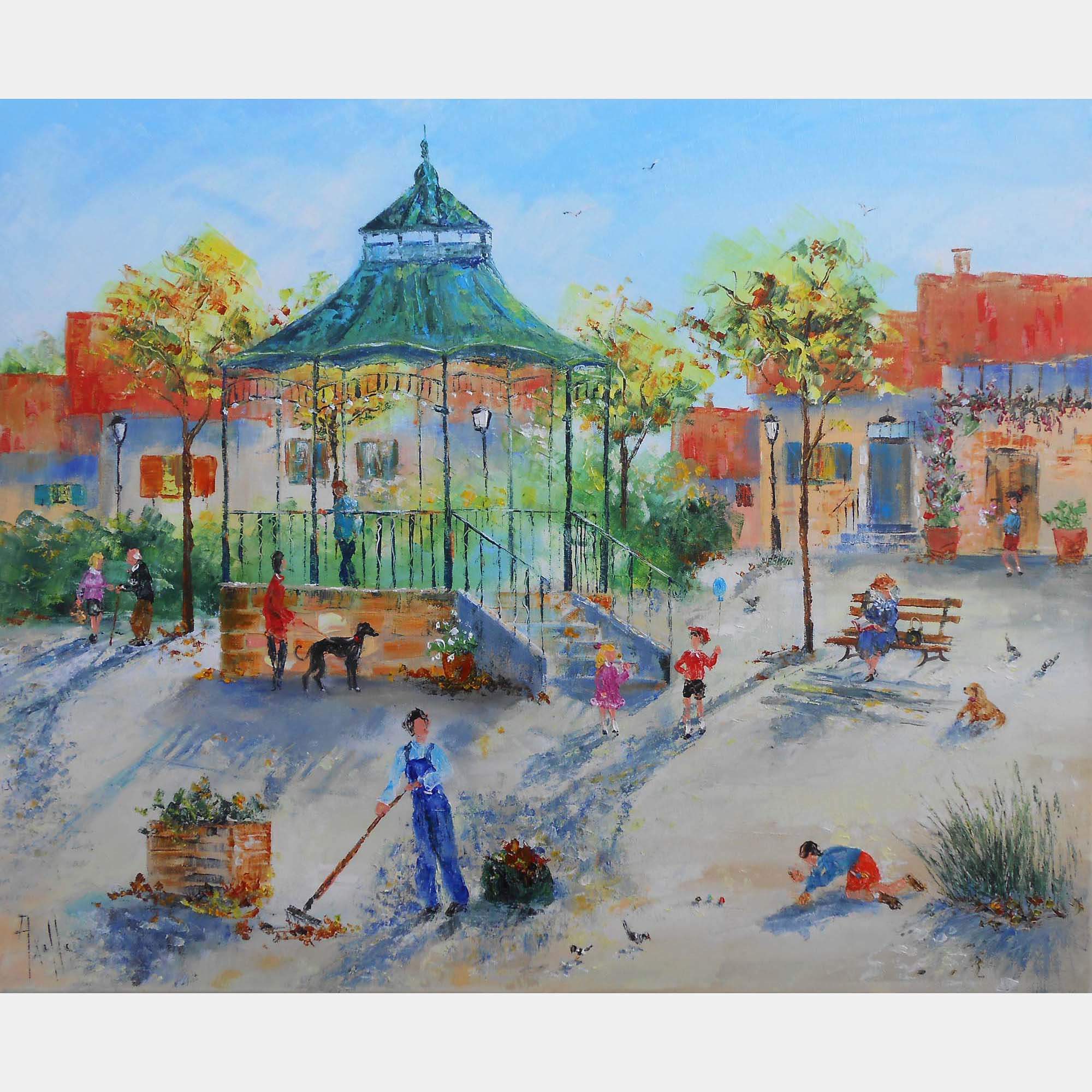 Autour Du Kiosque By Axelle Bosler, France,2023 (60 X 73)