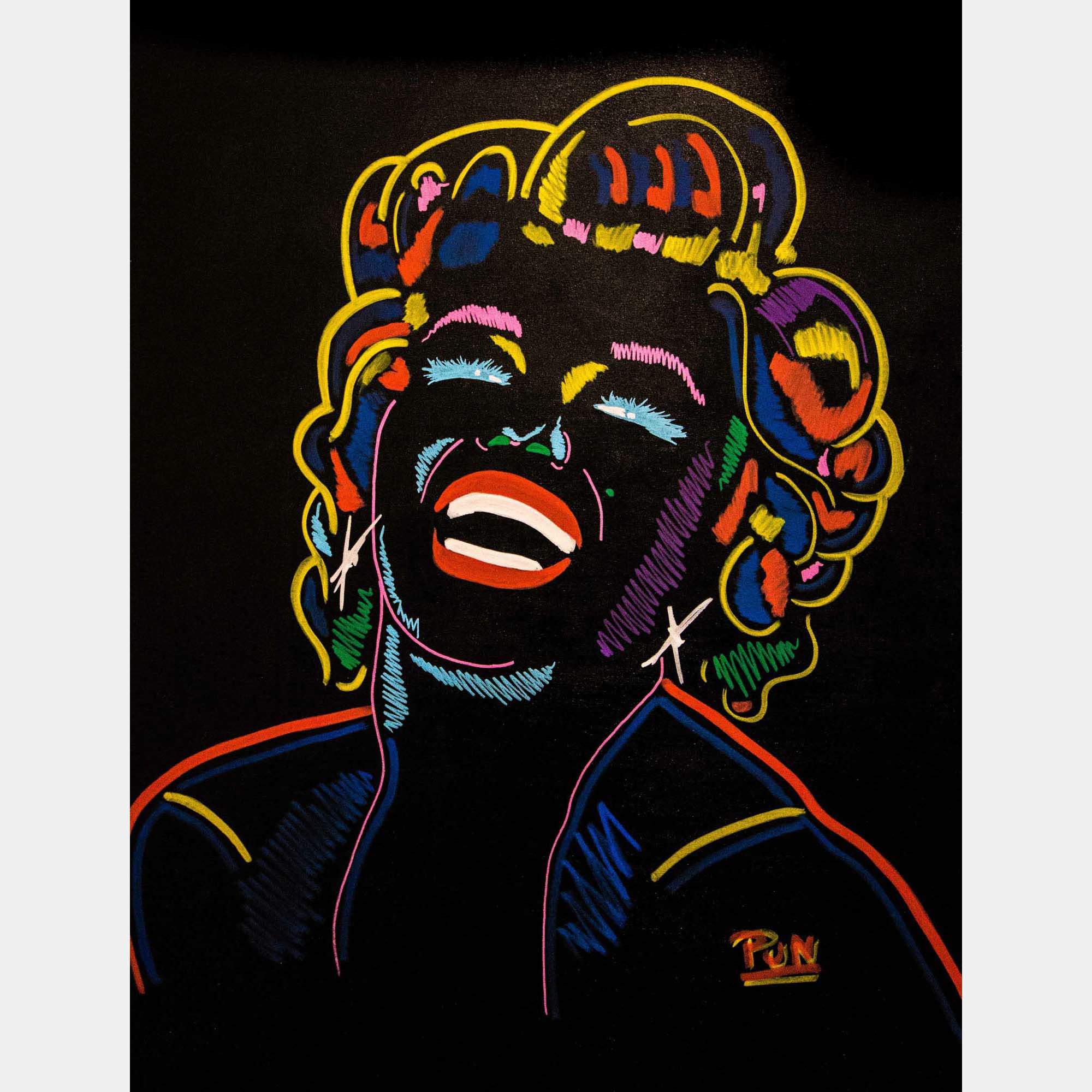 3D Chroma Depth Marilyn M. By Carlos Pun, Peru,2018 (90 X 70)
