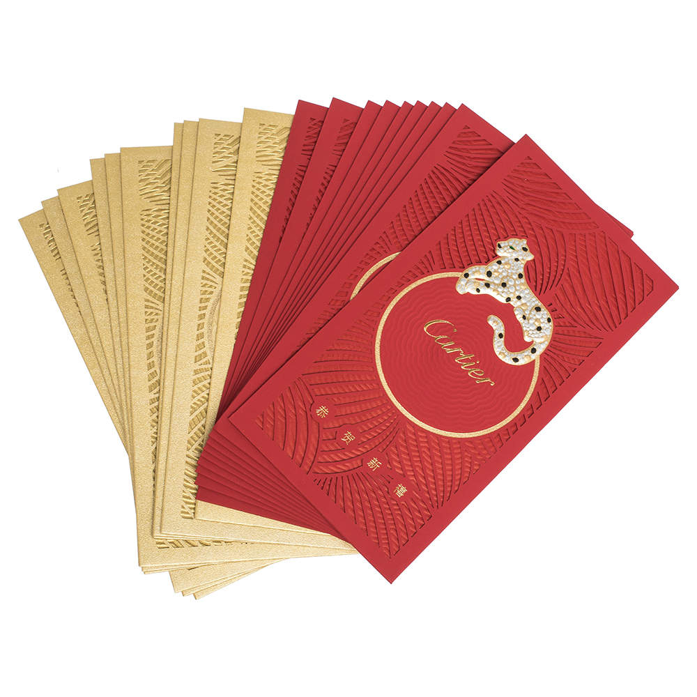 Authentic Cartier Lunar Chinese New Year Red Packet Envelopes - 10 per box