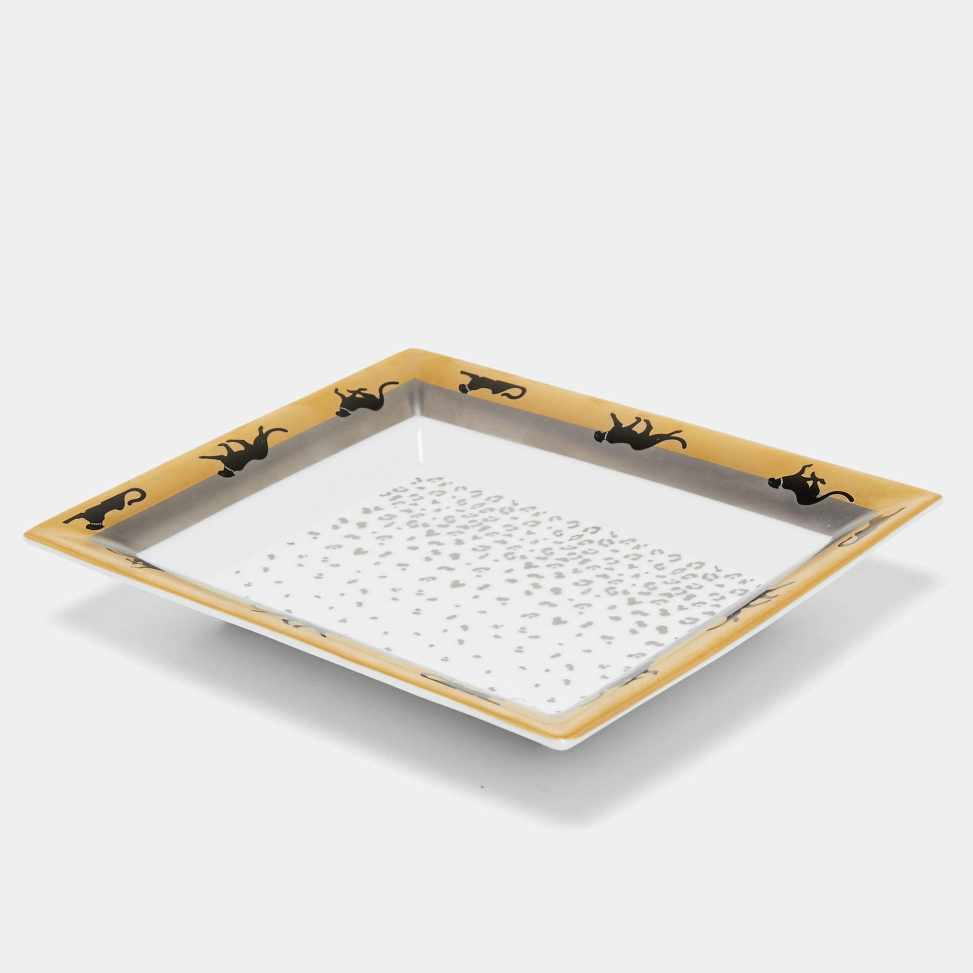 Pre Owned Cartier Panthere Porcelain Trinket Tray