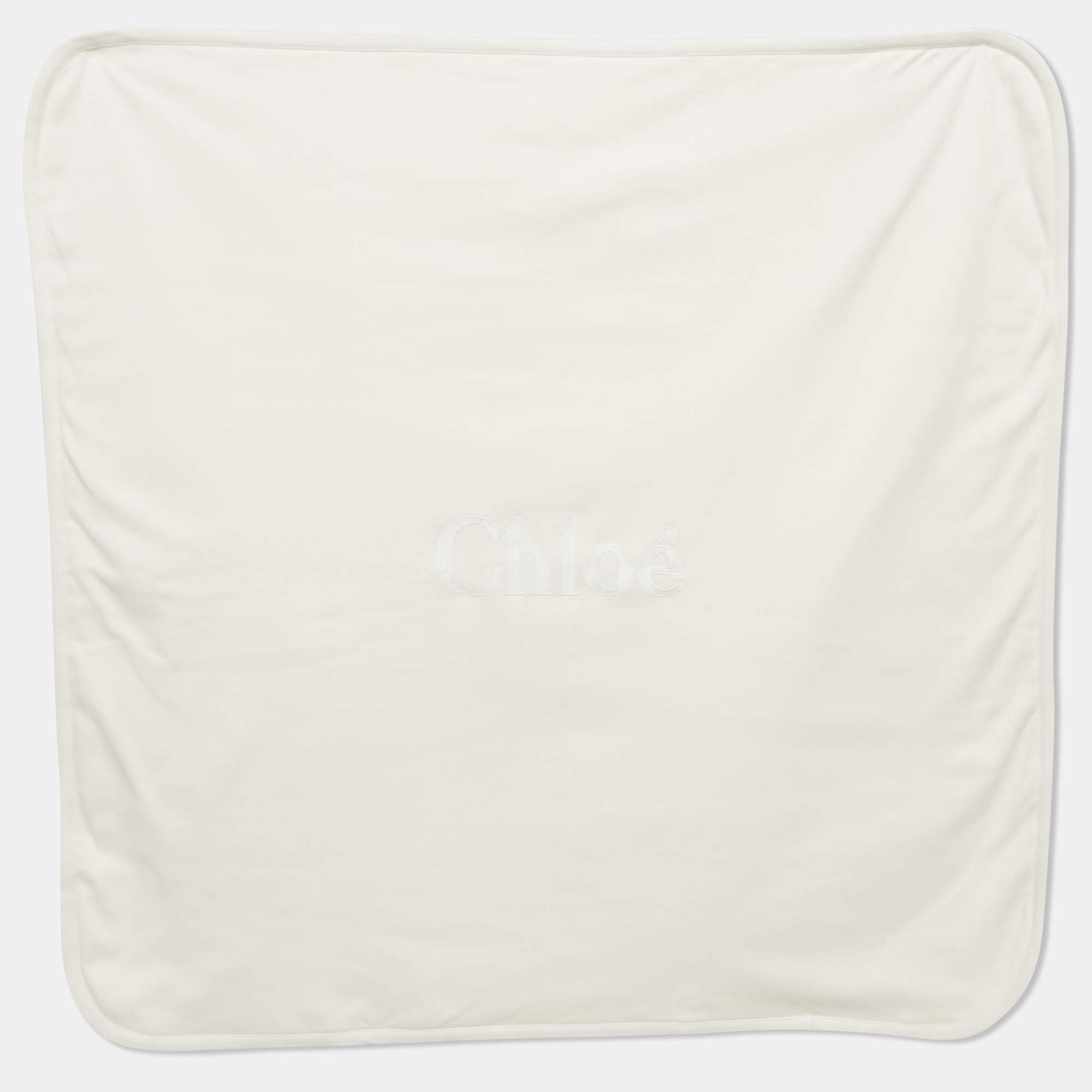 Pre Owned Chloe Pink Floral Print Cotton Baby Blanket