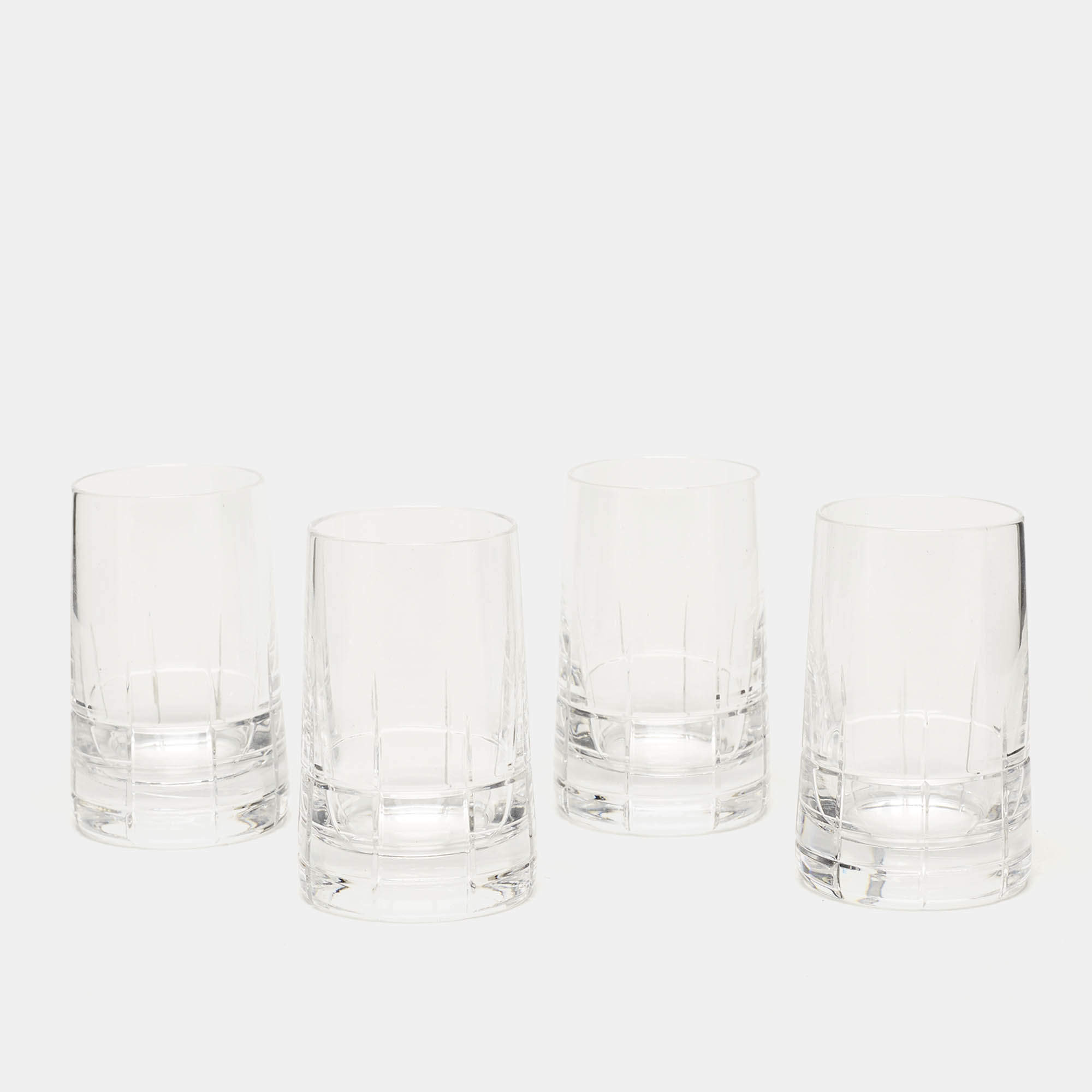 Christofle Graphik Glass Set of 4 Vodka Glasses