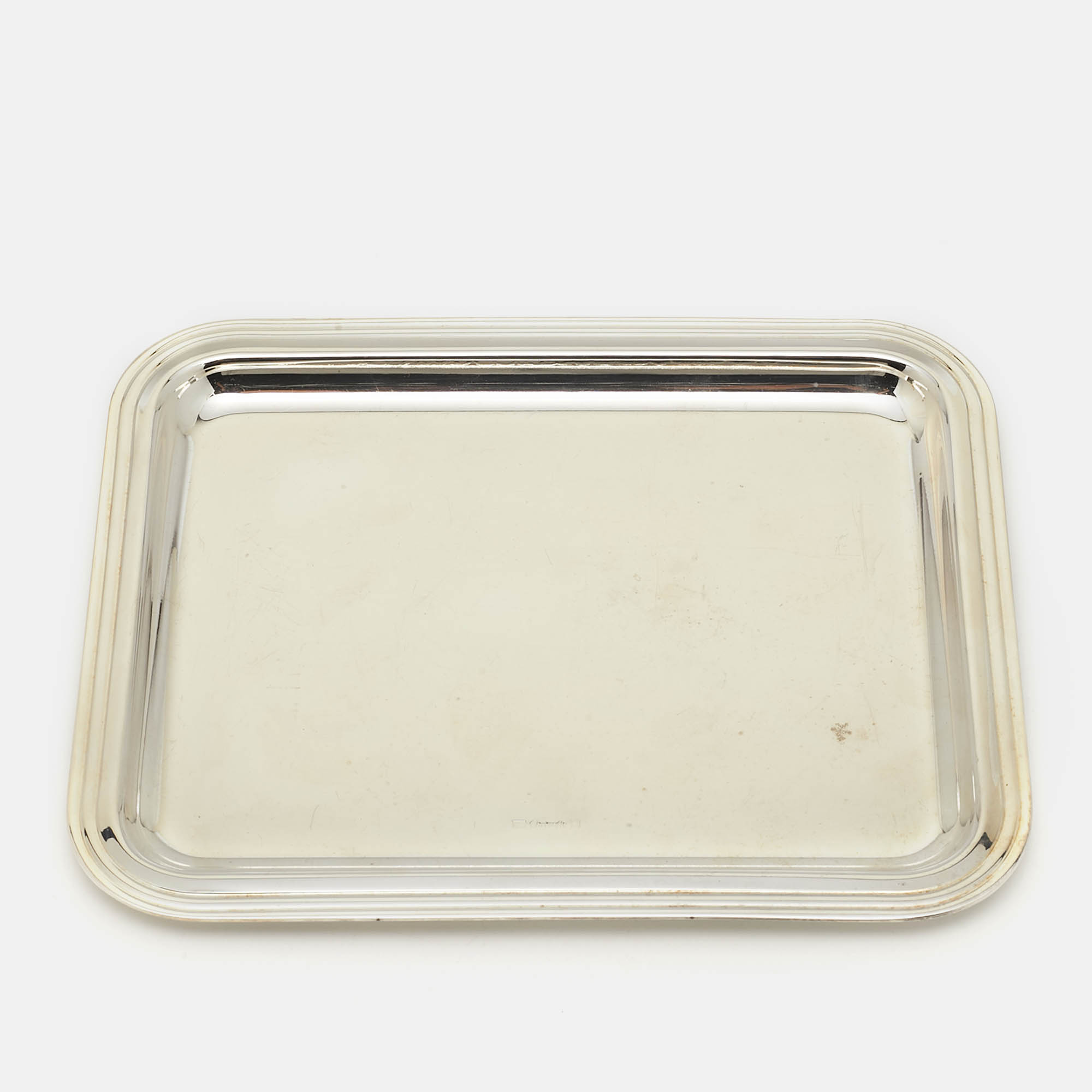 Christofle Silver Plated Metal Small Rectangular Tray