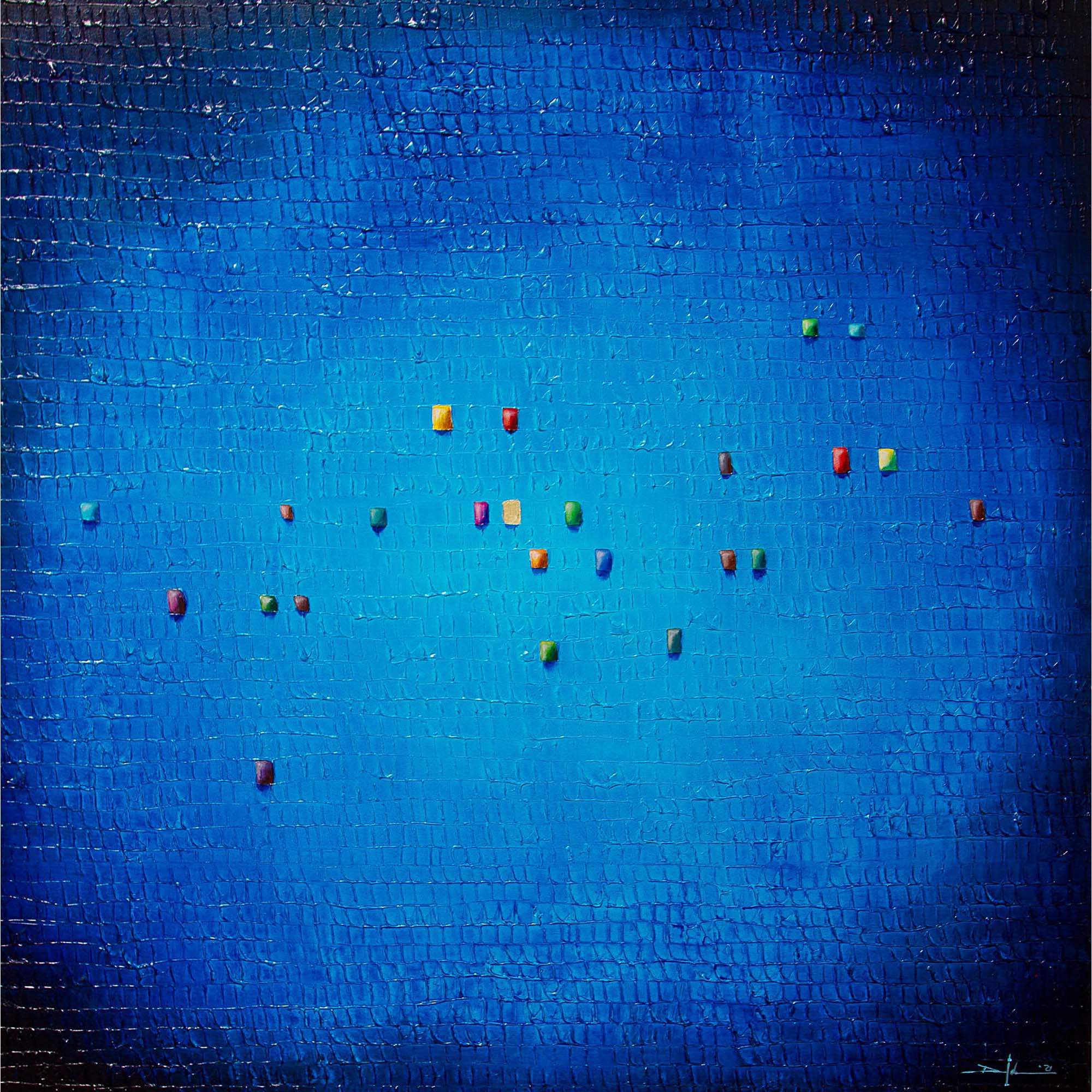 Serial Analog Pixels /Blue By Danny Frede, Germany,2021 (140 X 140)