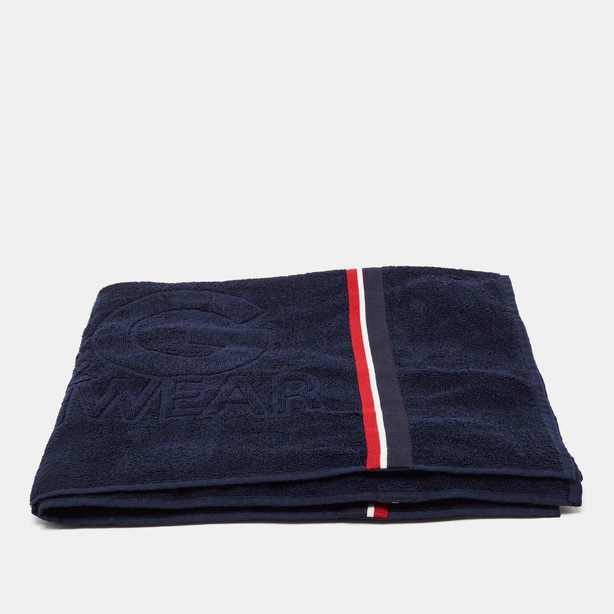 D&G Navy Blue Terry Cotton Beach Towel 