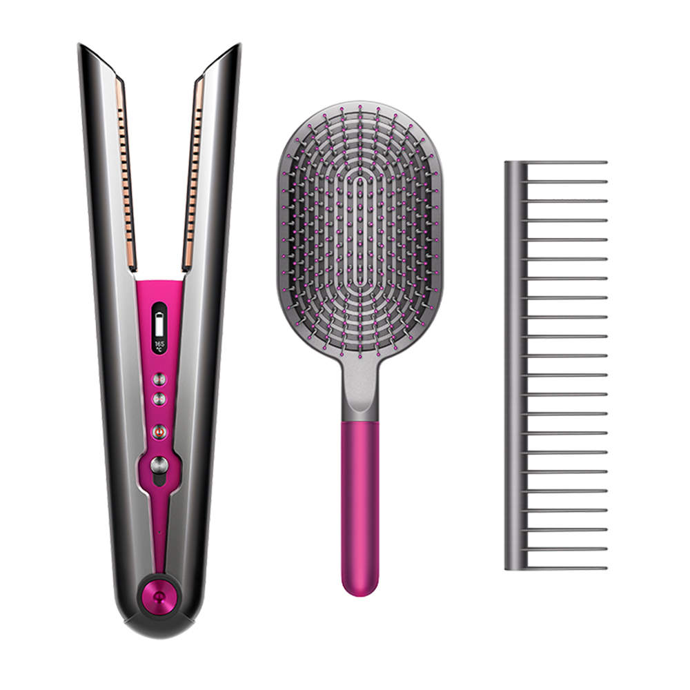 Dyson Corrale™ Straightener With Styling Set, Black Nickel/Fuchsia, Special Gift Edition (Available for UAE Customers Only)