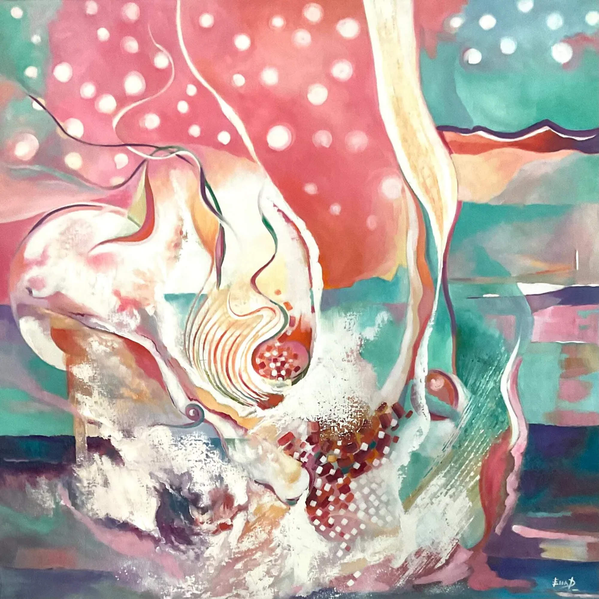 Power Of Energy By Ella Prakash, Bahrain,2019 (80 X 80)