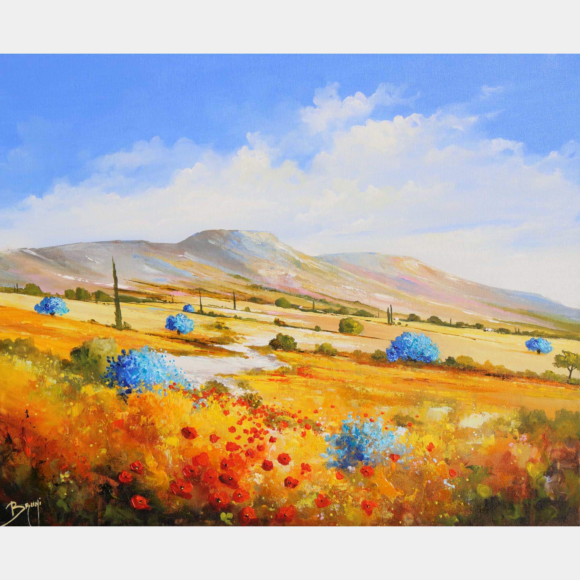 Oliviers Bleus Dans Les Alpilles By Eric Bruni, France,2022 (50 X 61)
