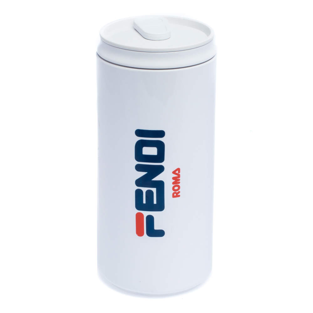 Pre Owned Fendi White Plastic Tumbler