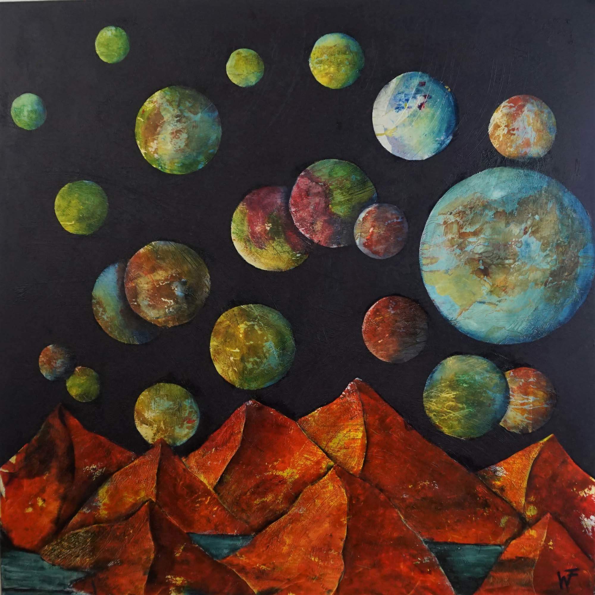 Tanz Der Planeten By Friedrich Wurm, Austria,2022 (120 X 120)