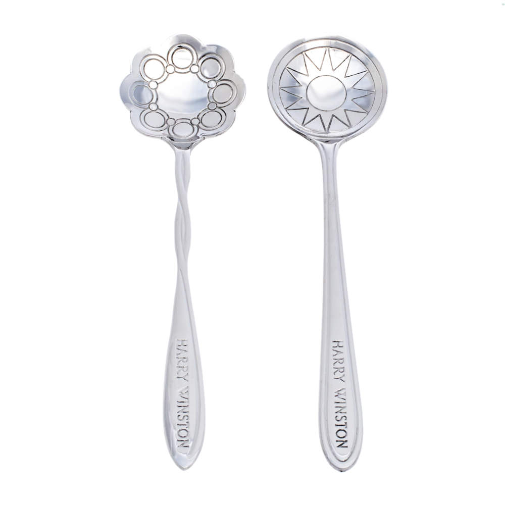 Harry Winston Silver Tone Metal Tea Spoon