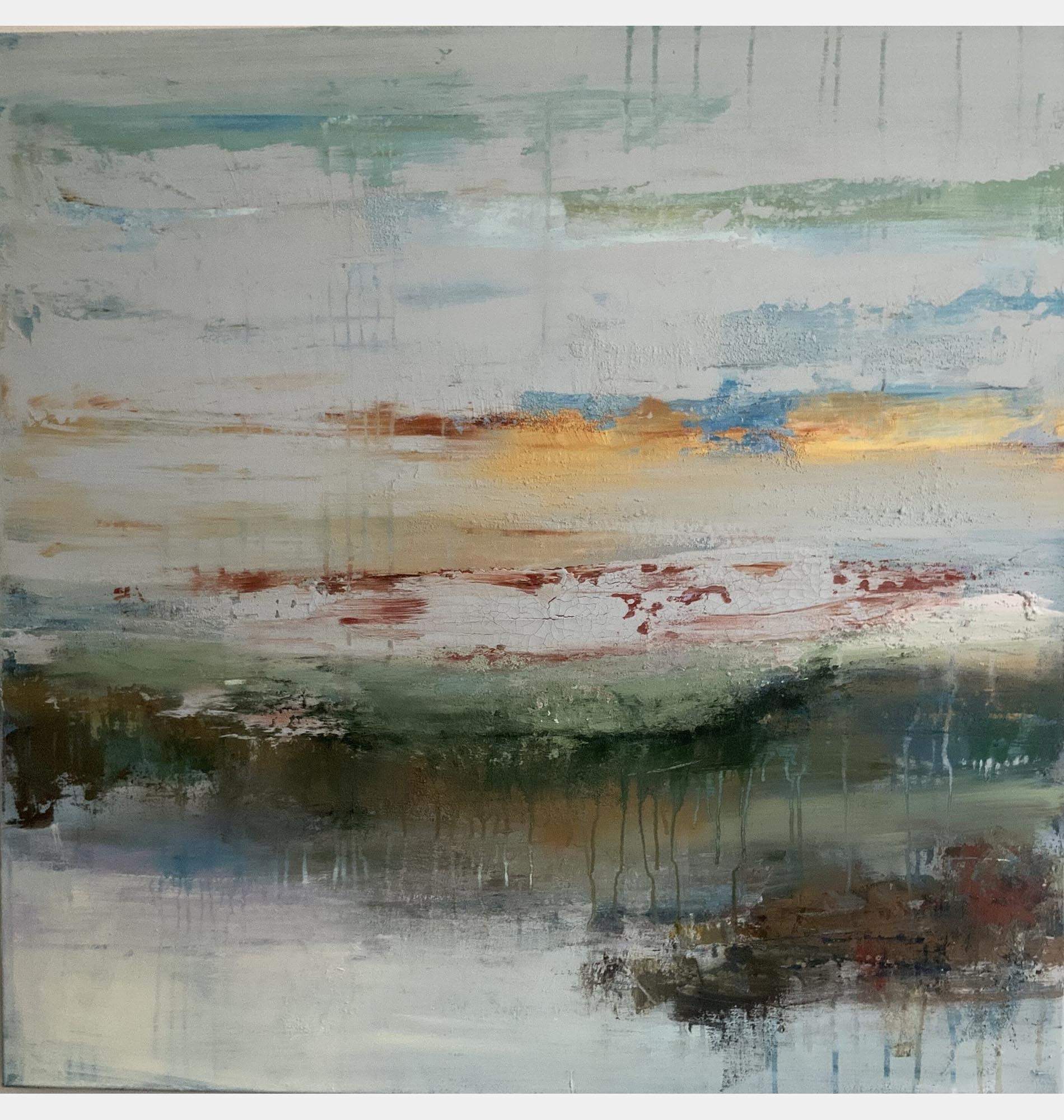 Golden Clouds By Hennie Van De Lande, Netherlands,2022 (100 X 100)