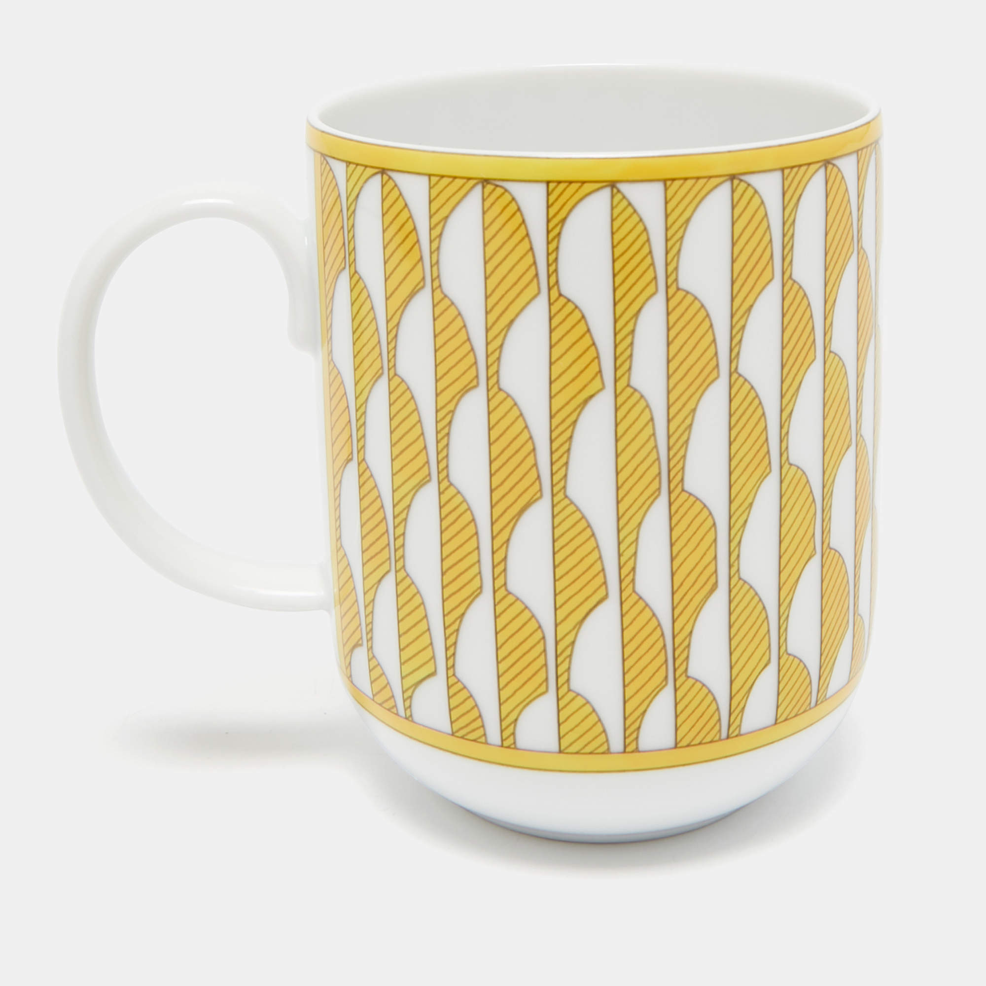 Pre Owned Hermès Yellow Porcelain Soleil d’Hermès Mug