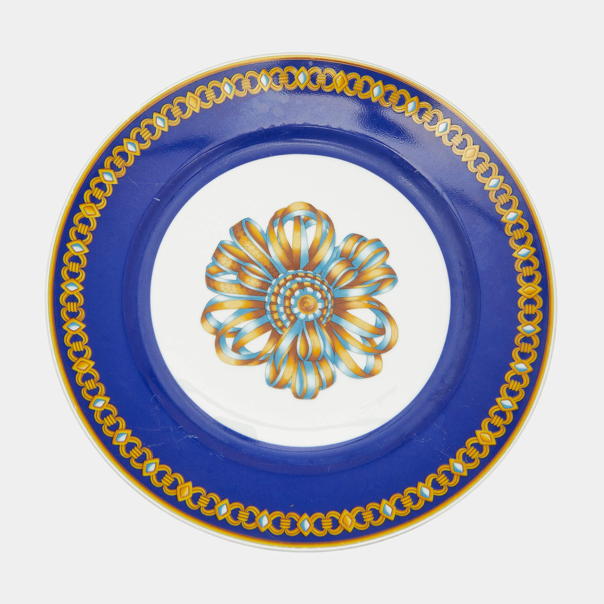 Pre Owned Hermès Cocarde de Soie Porcelain Plate