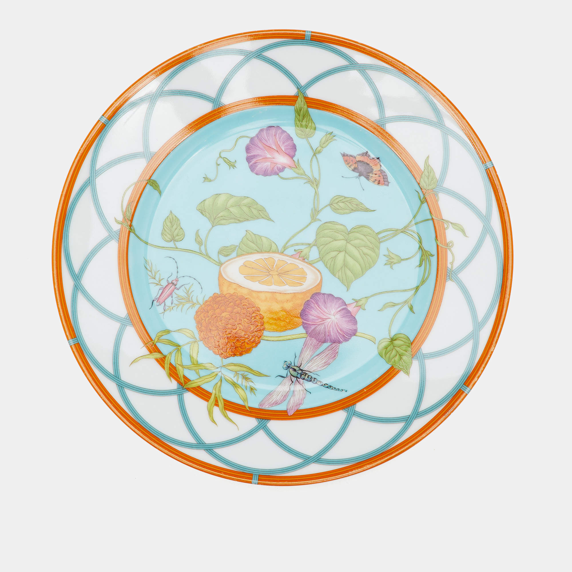 Pre Owned Hermès La Siesta Island Porcelain Dessert Plate