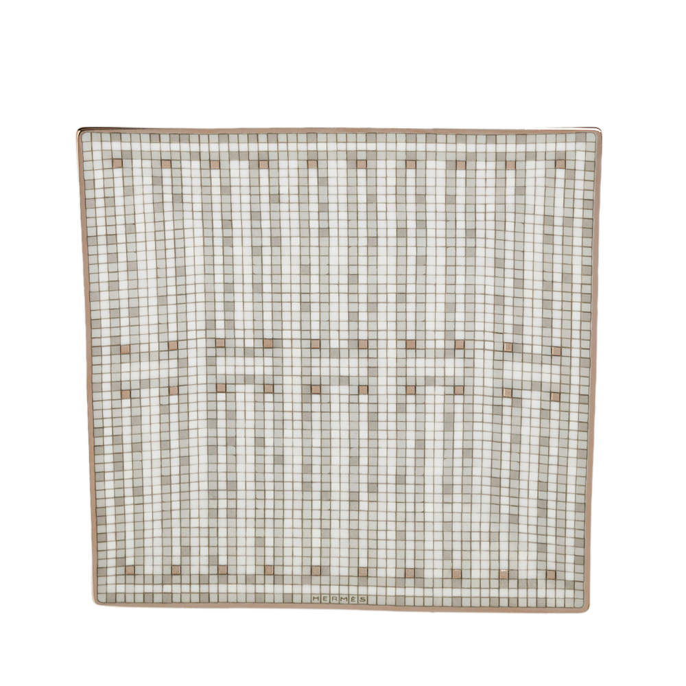 Hermes Mosaique au 24 Platinum n°2 Square Plate