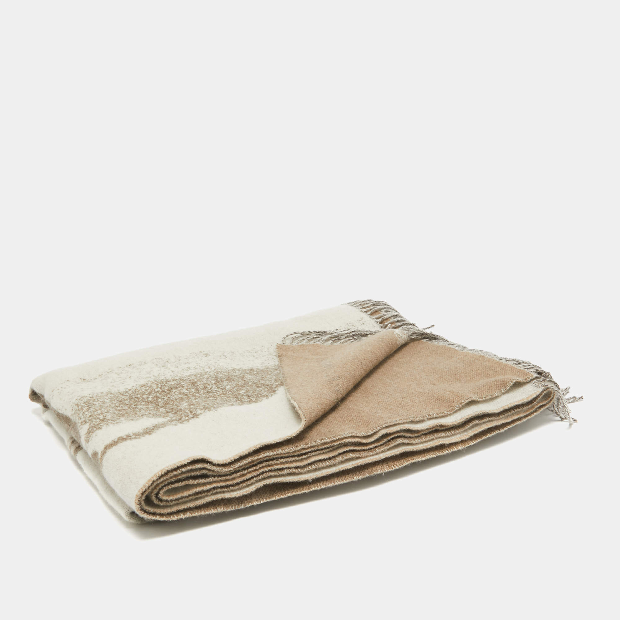 Hermès Beige Cashmere Cheval d'Attelage Blanket