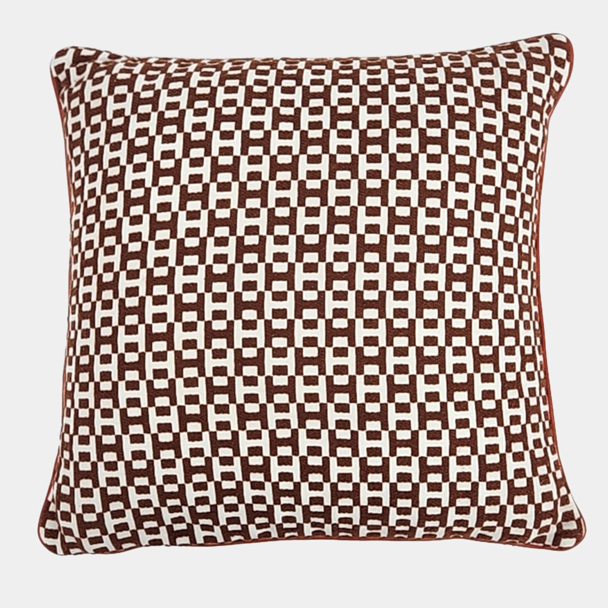 Pre Owned Hermes Brown Cotton Cushion